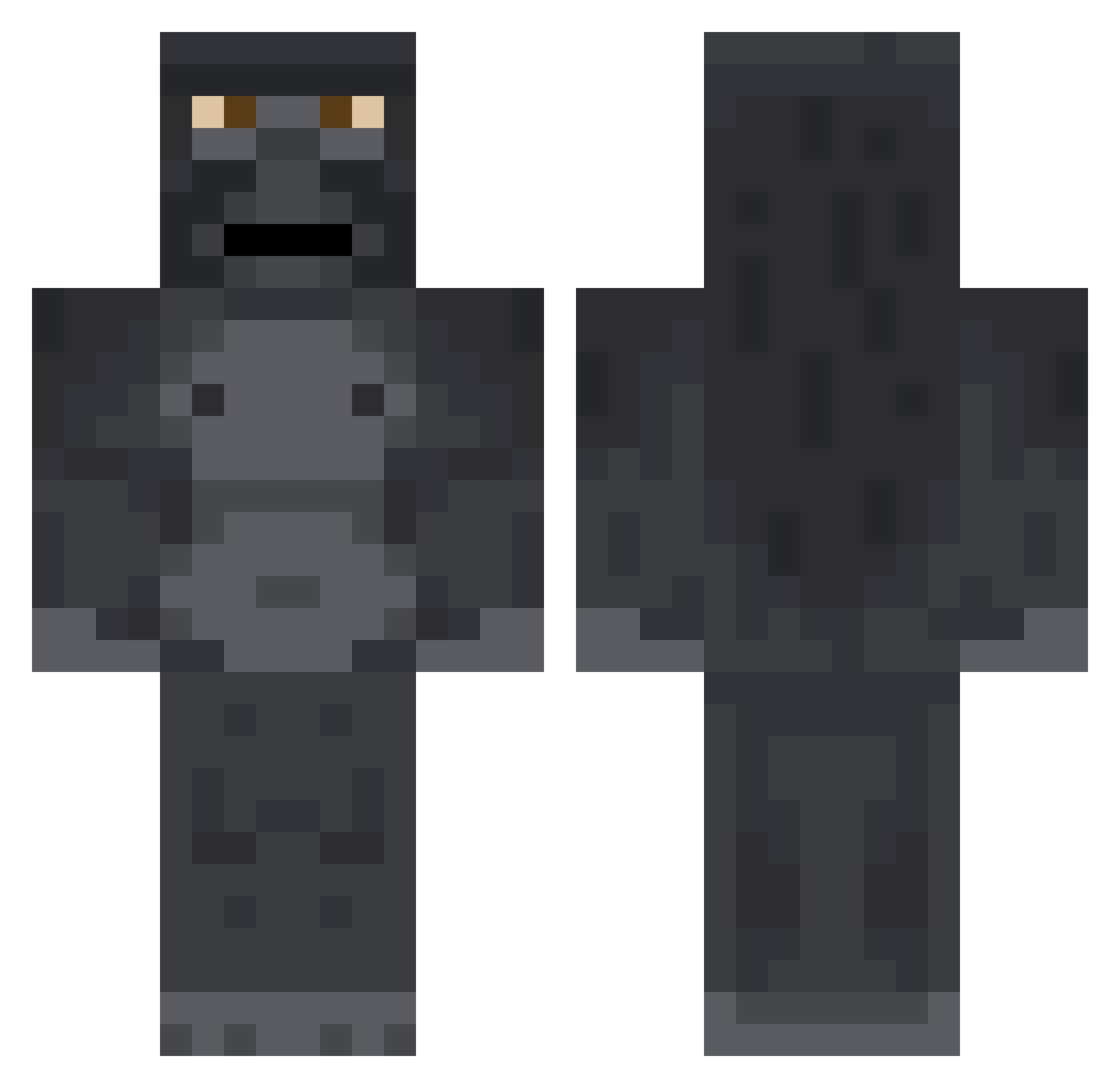 monke5543 Minecraft skin, front and back view