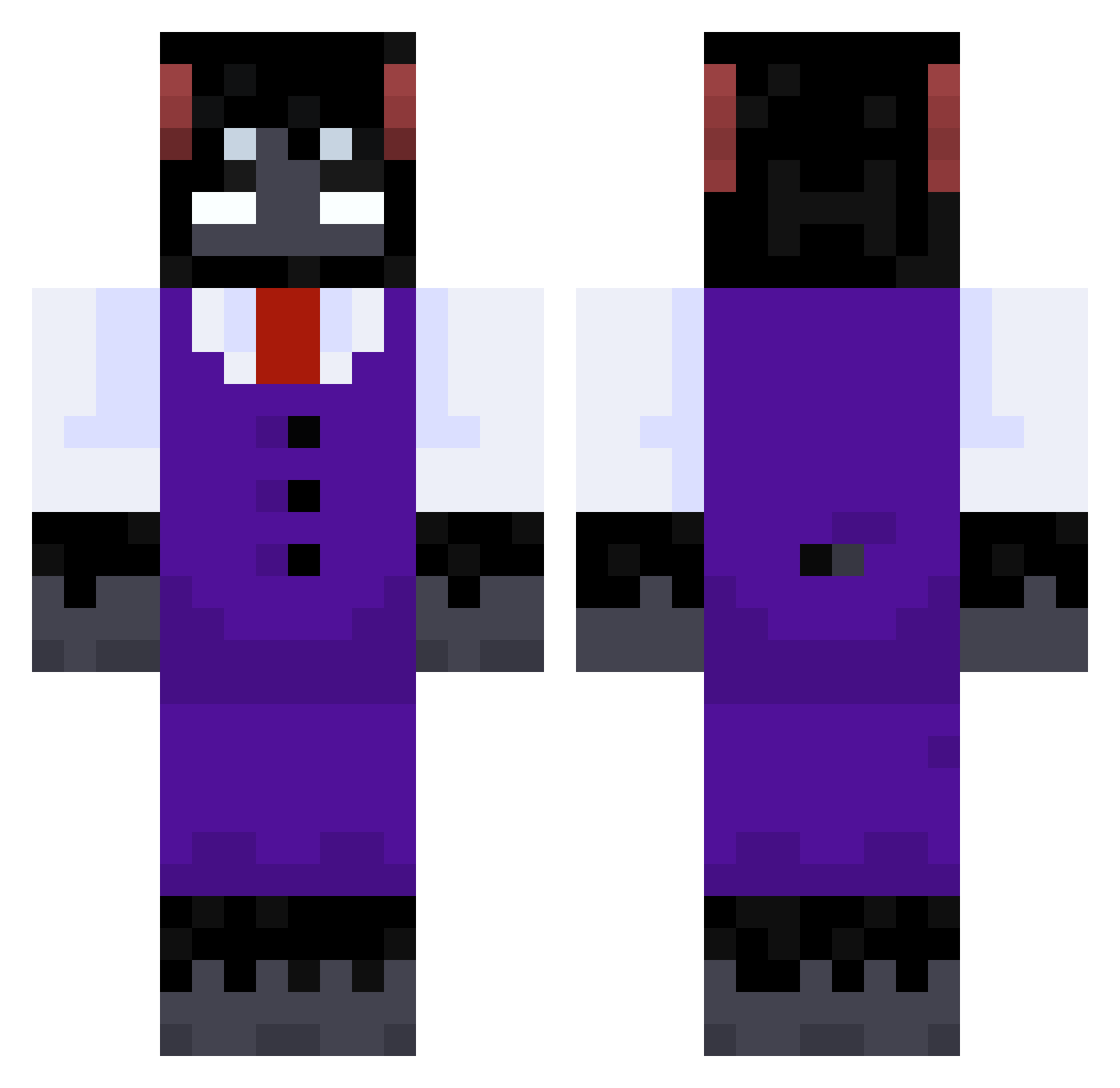 Leonardfalke Minecraft skin, front and back view