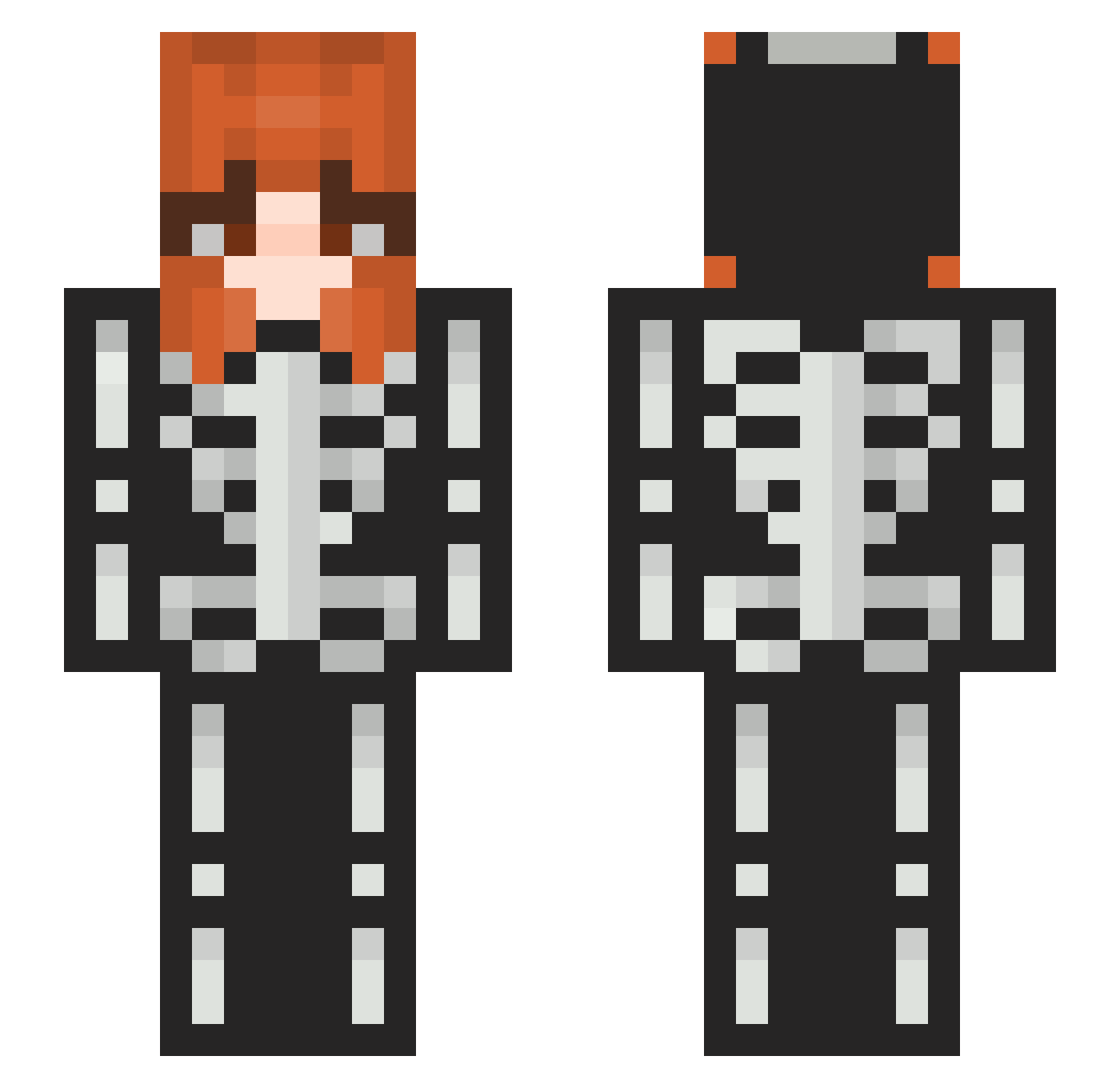 69marley Minecraft skin, front and back view