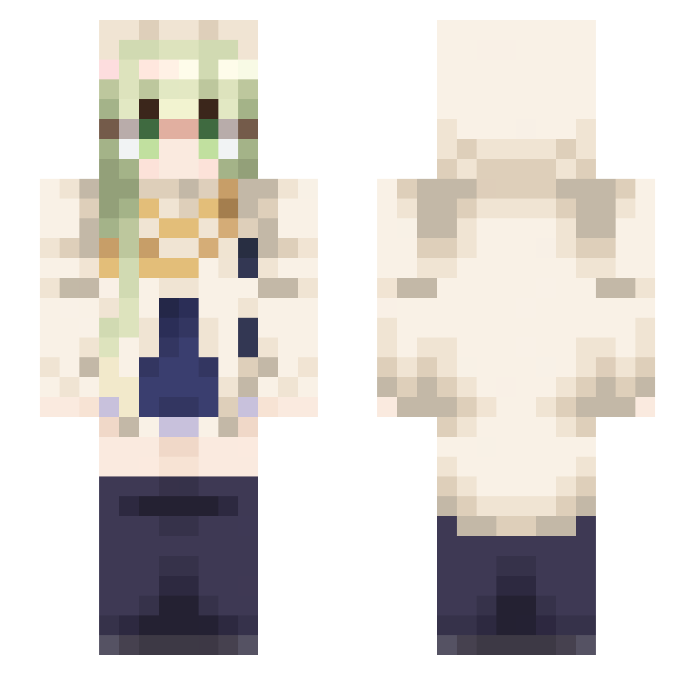 voulgehd Minecraft skin, front and back view