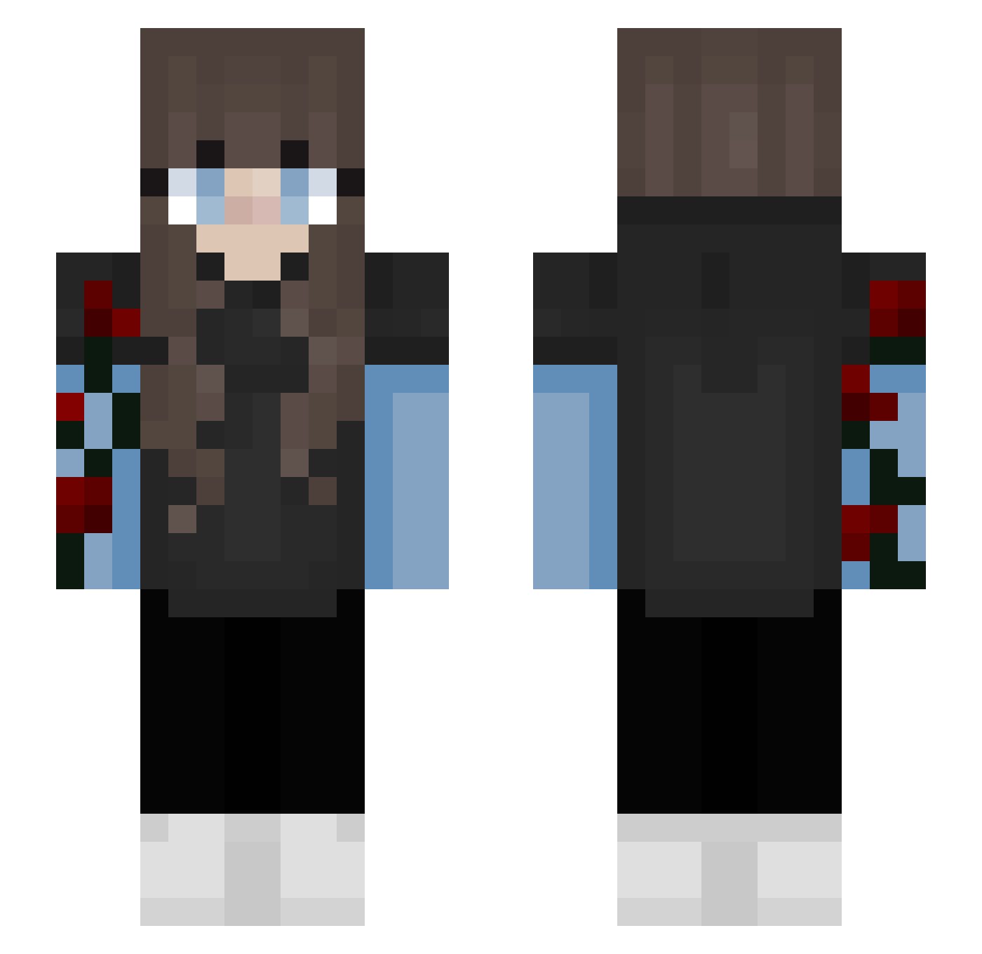 Lil_niconiconii Minecraft skin, front and back view