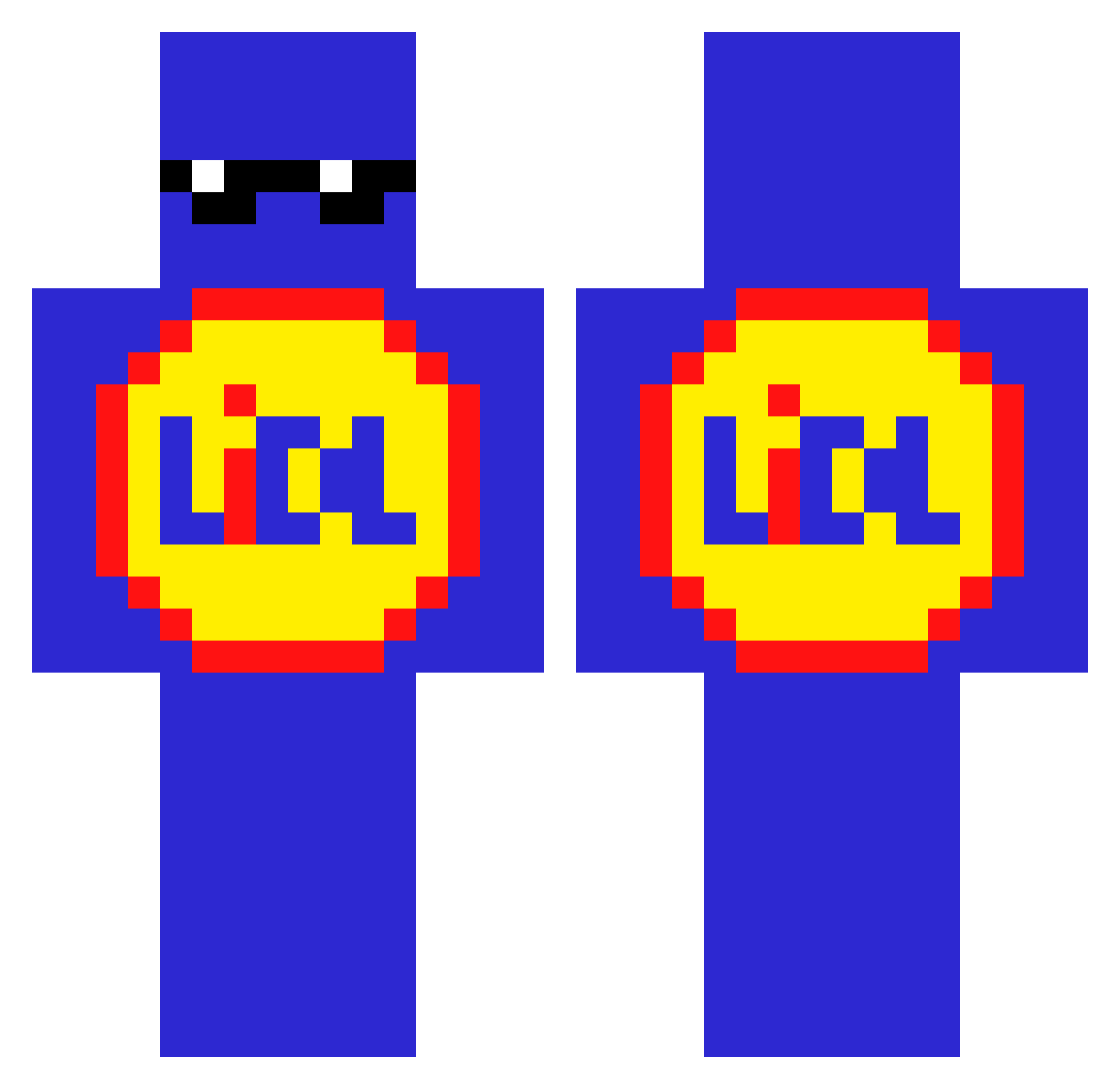 promessesdvr Minecraft skin, front and back view