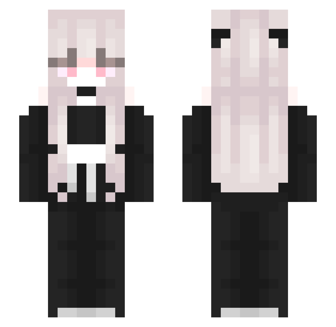 Elia_Maple Minecraft skin, front and back view