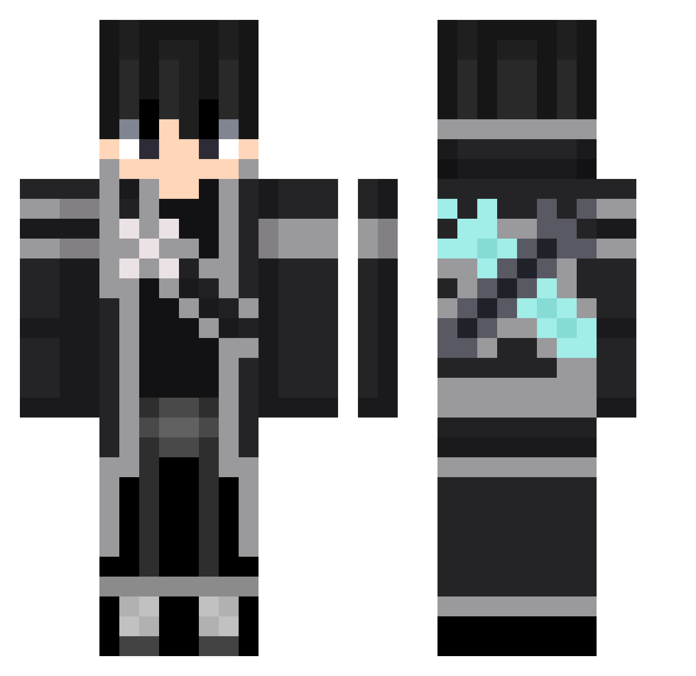 Rayray0321 Minecraft skin, front and back view