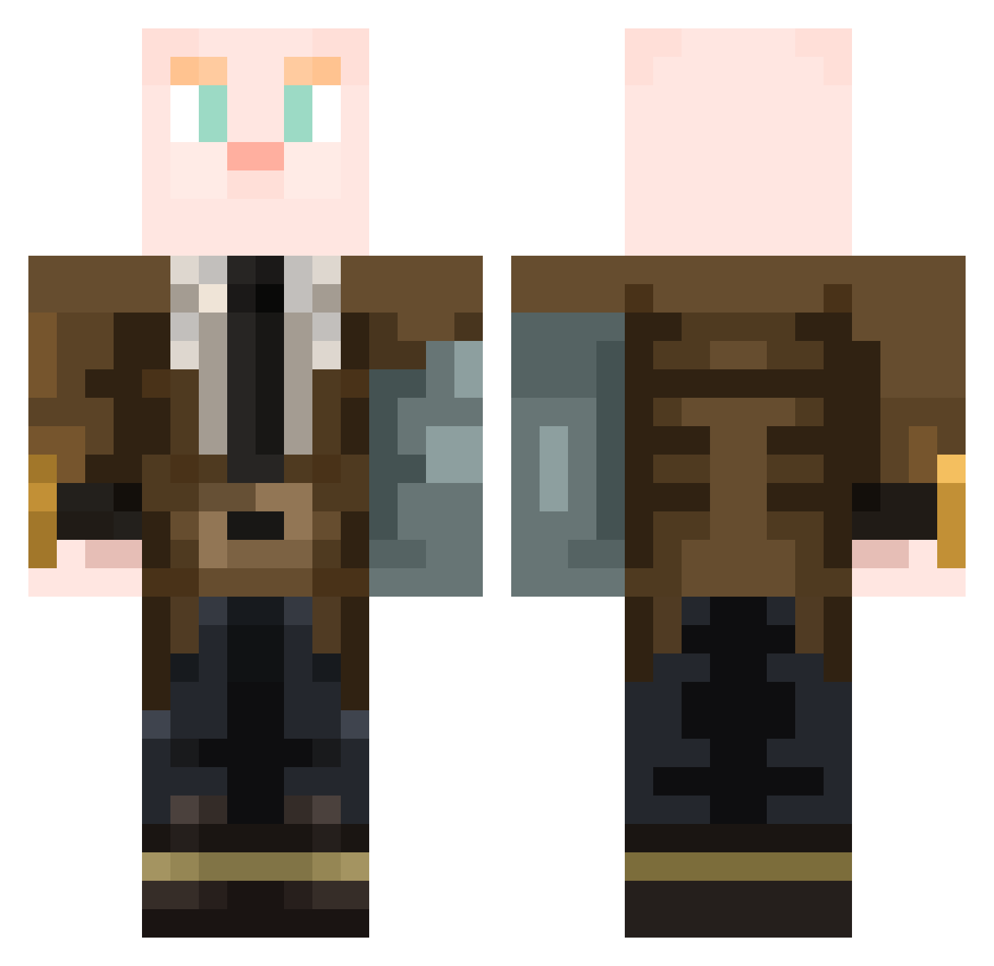 Vonperit Minecraft skin, front and back view