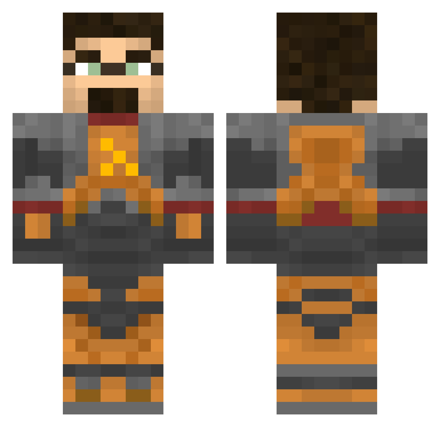 fungus_2409 Minecraft skin, front and back view