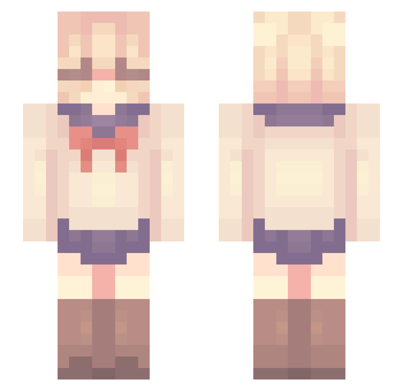 F0RTNITES_KITTEN Minecraft skin, front and back view