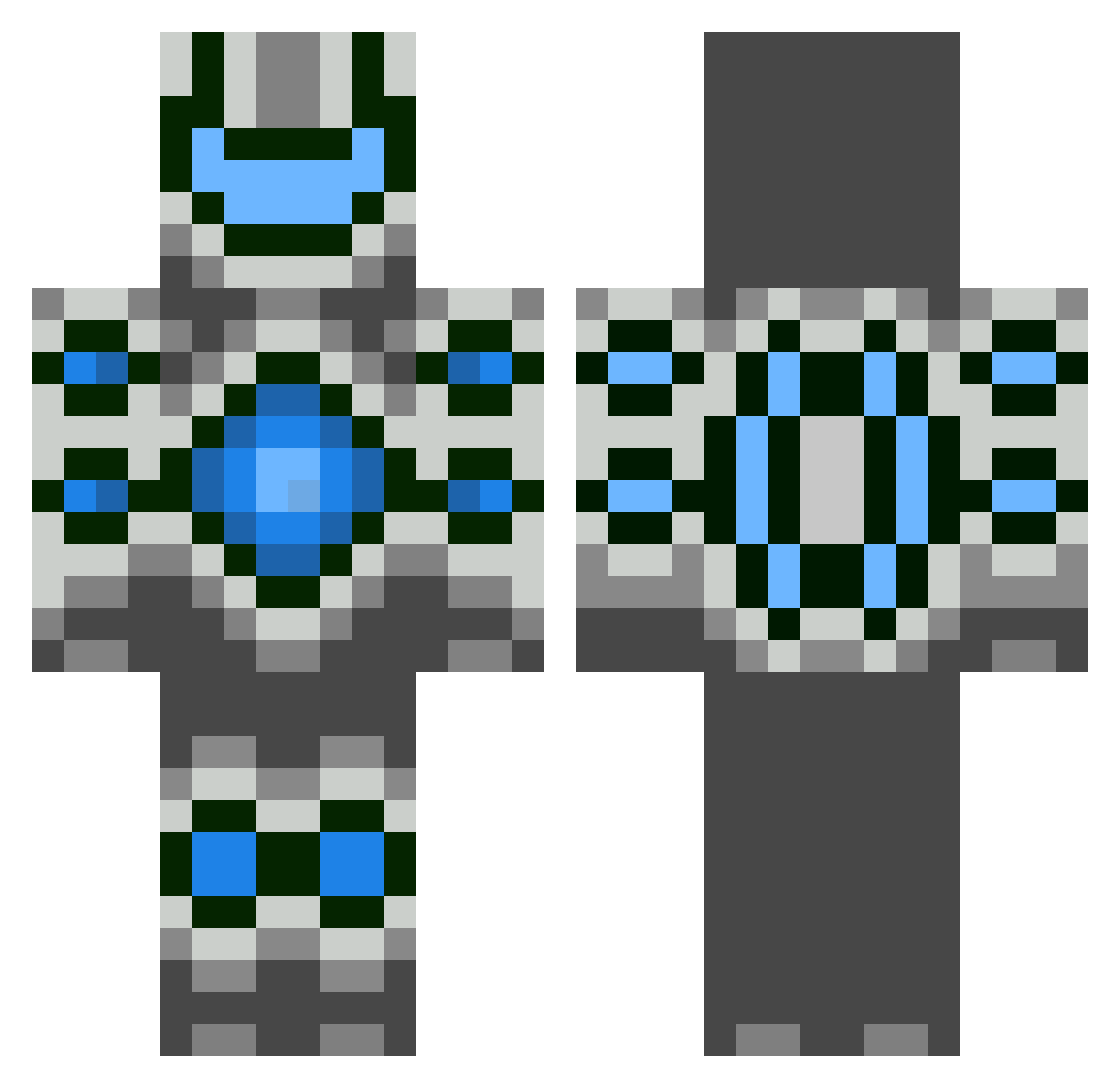 ROBOT2565 Minecraft skin, front and back view