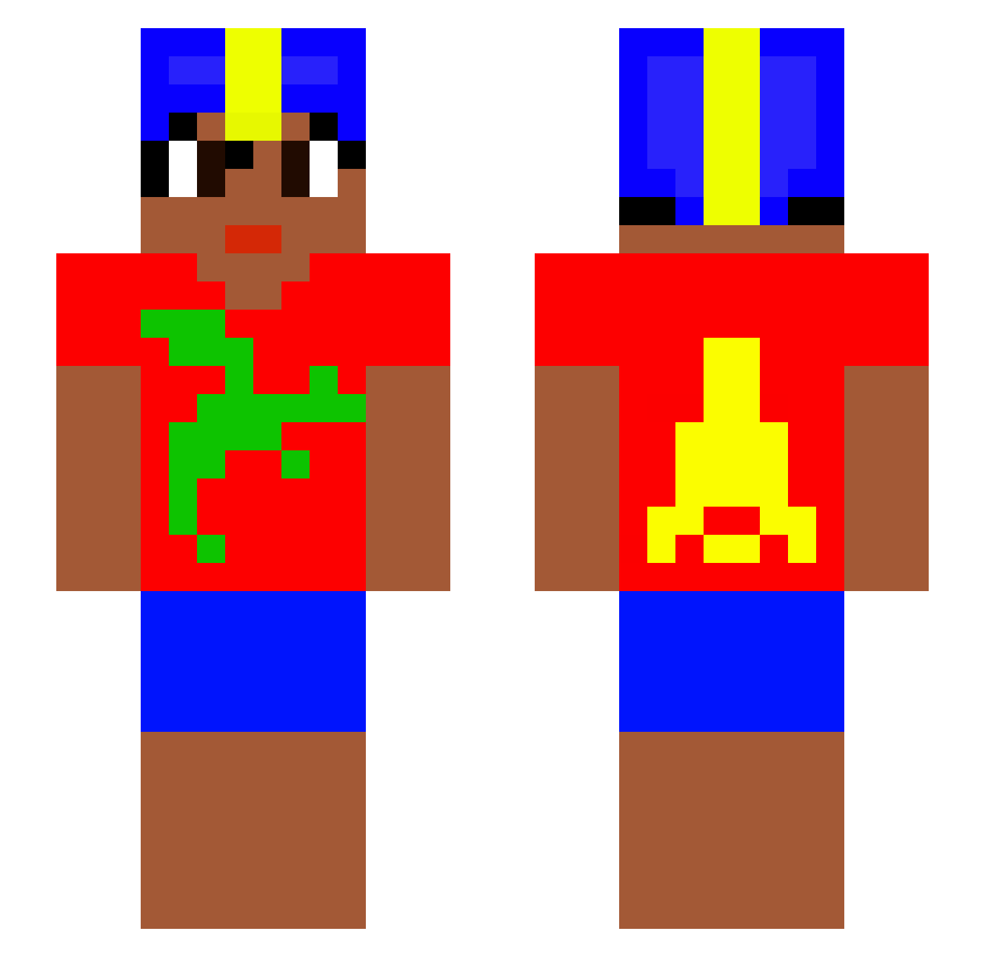 tepi2dIargest Minecraft skin, front and back view