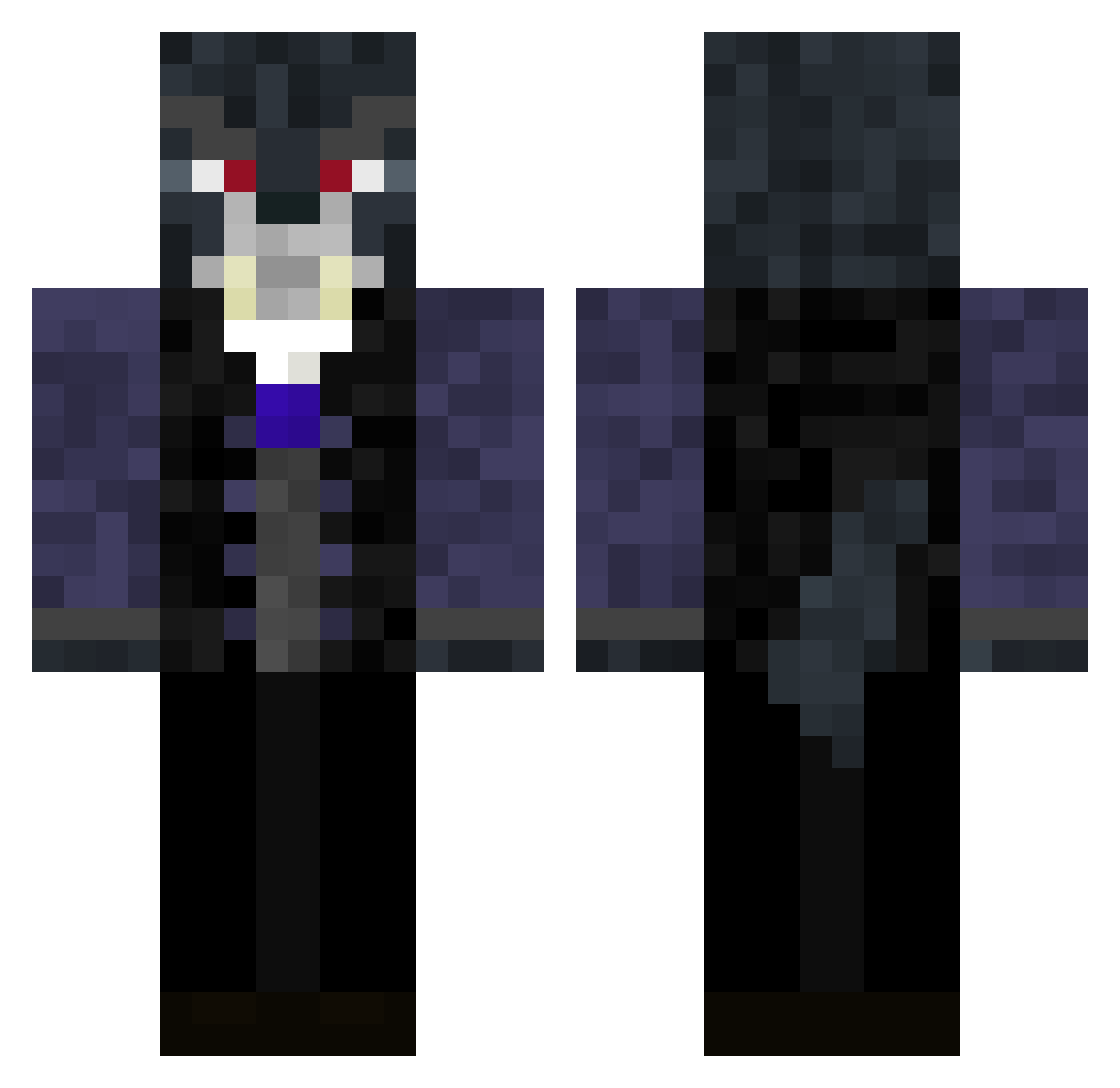 Vanargand Minecraft skin, front and back view
