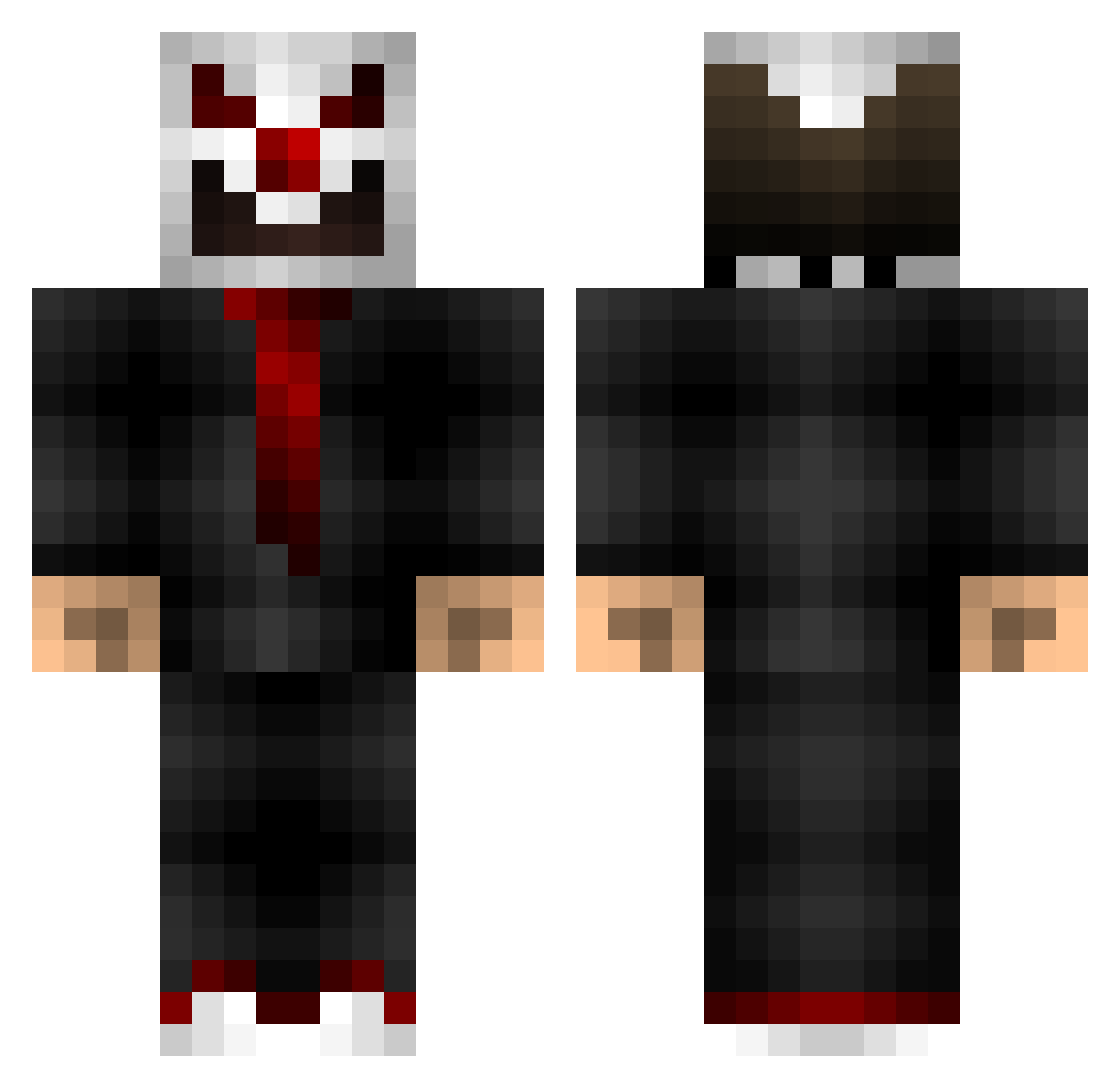 ElitePizzaBoy Minecraft skin, front and back view