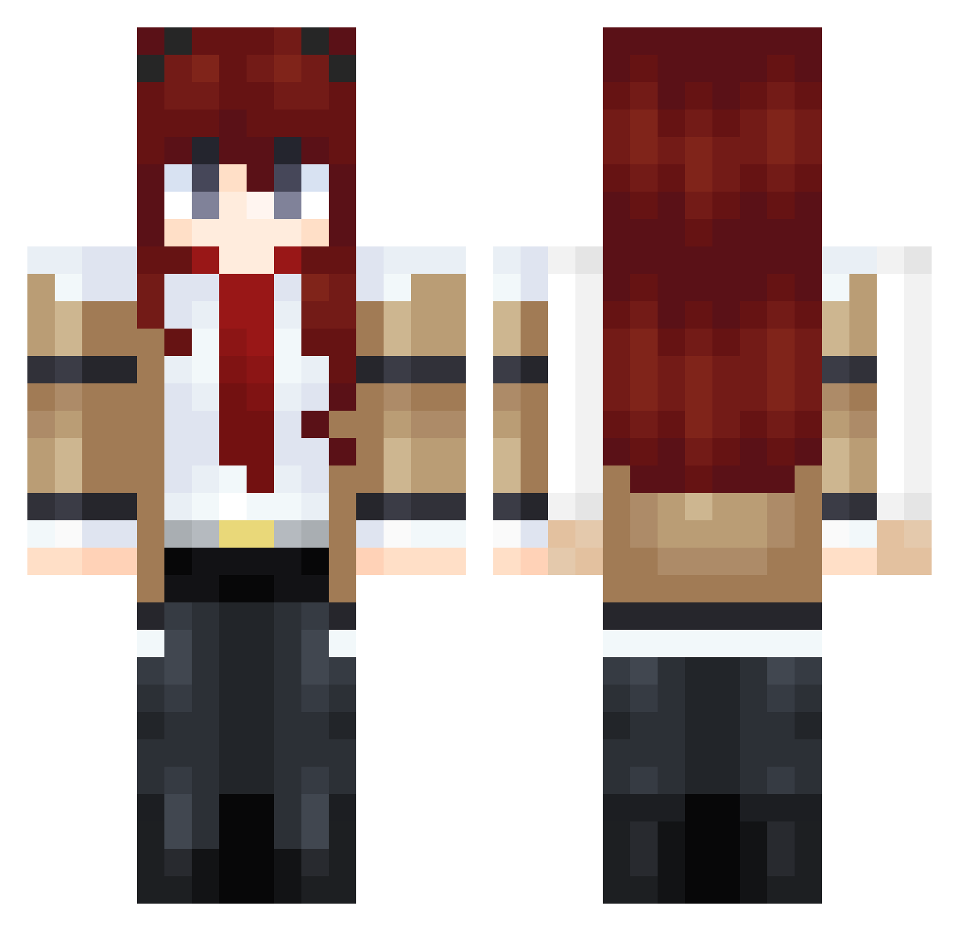 Sajid Minecraft skin, front and back view
