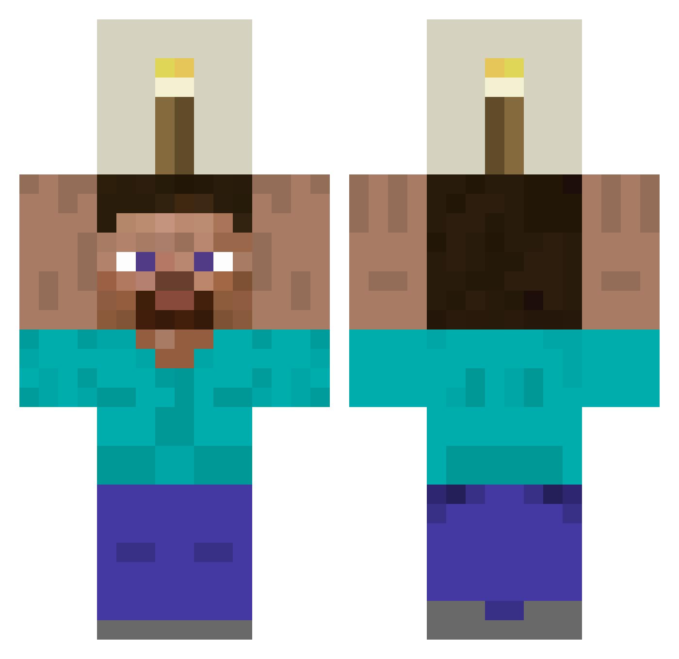 choucf1 Minecraft skin, front and back view