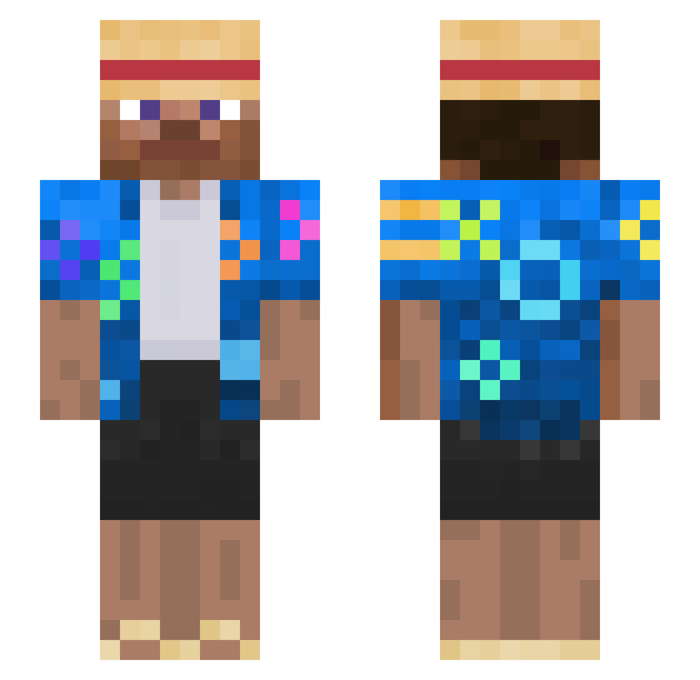 Rivenzz_z Minecraft skin, front and back view