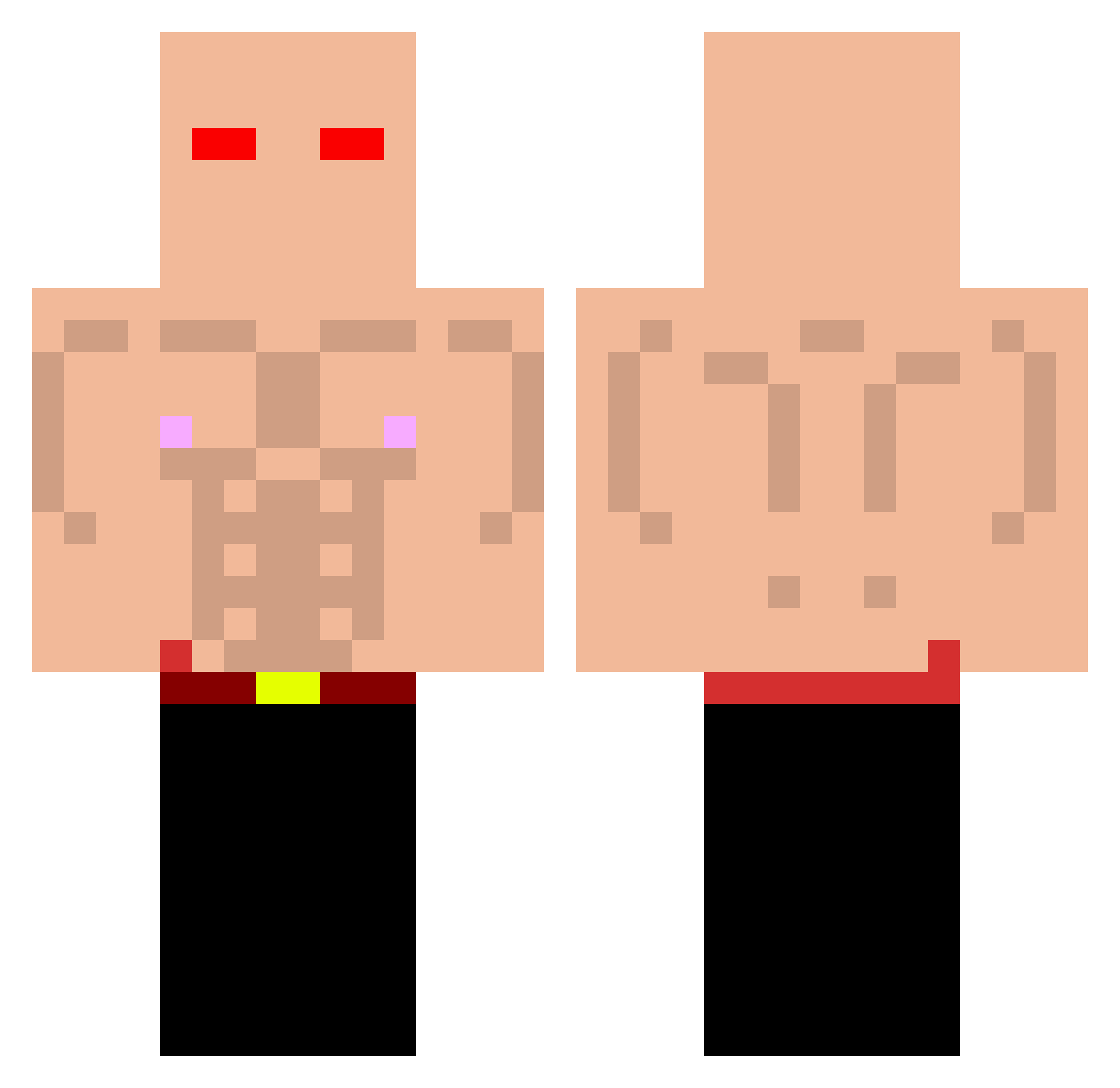 IconicFlyer Minecraft skin, front and back view