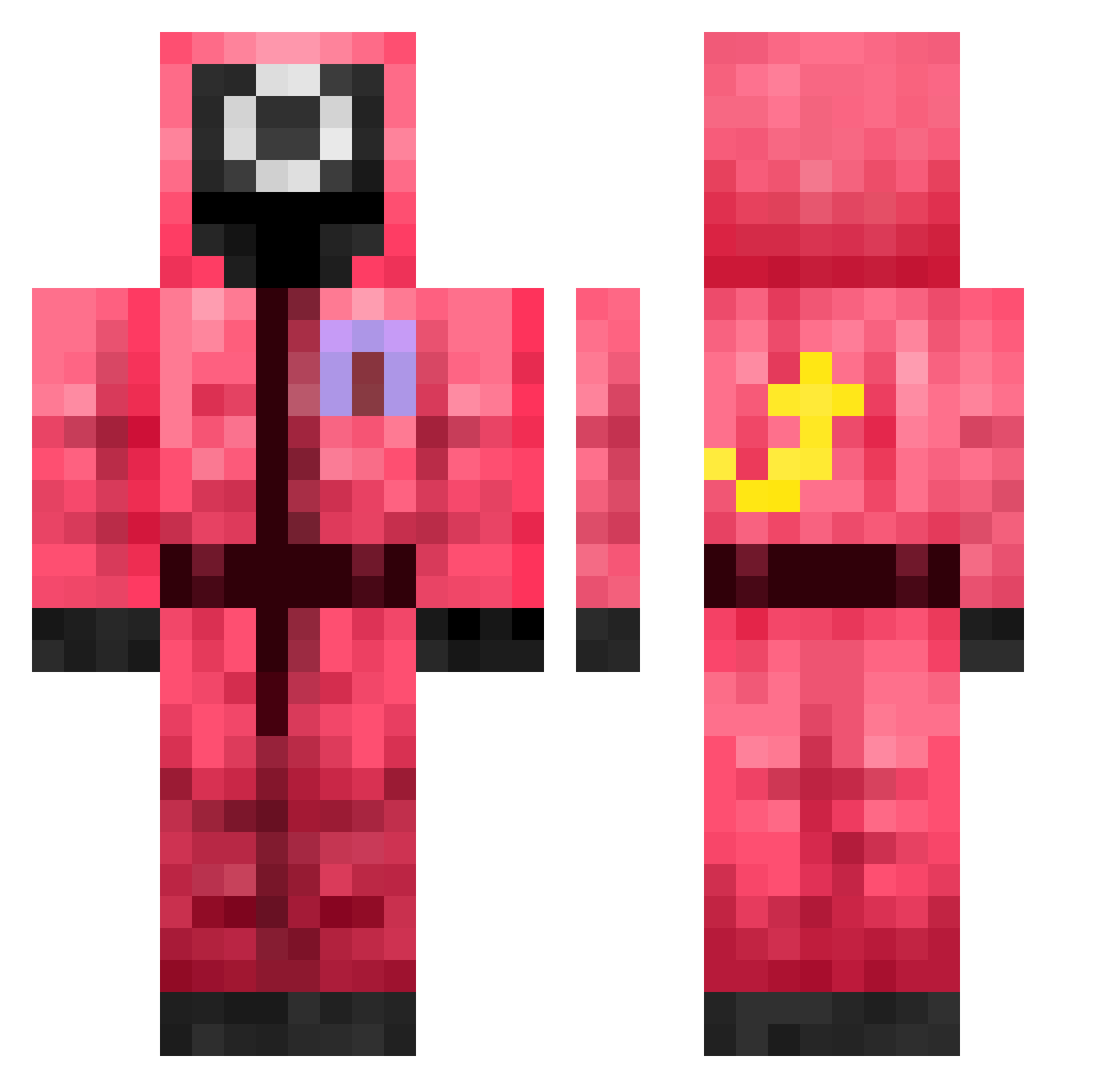 ZivisJagoda Minecraft skin, front and back view