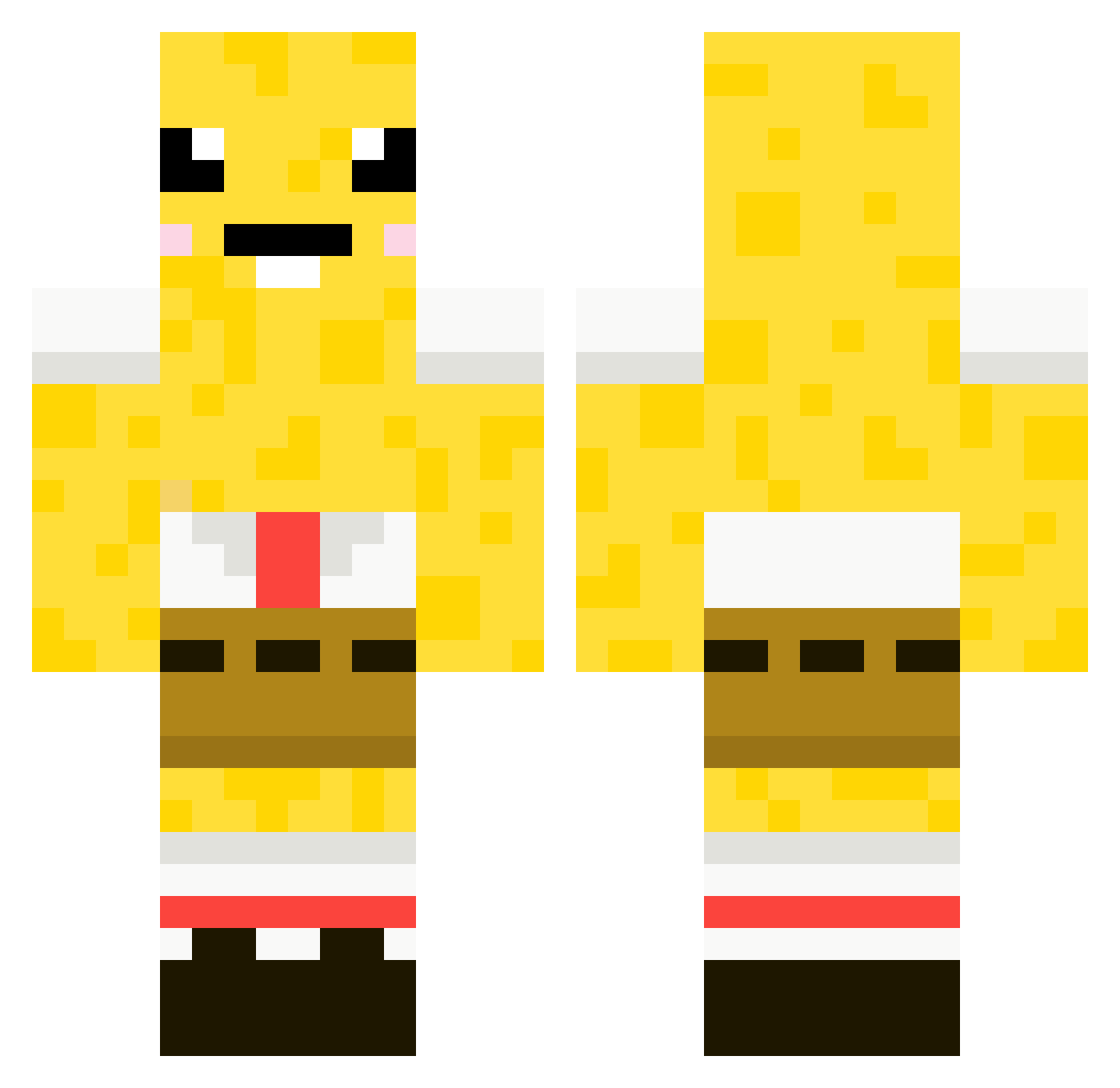 RekoProd Minecraft skin, front and back view