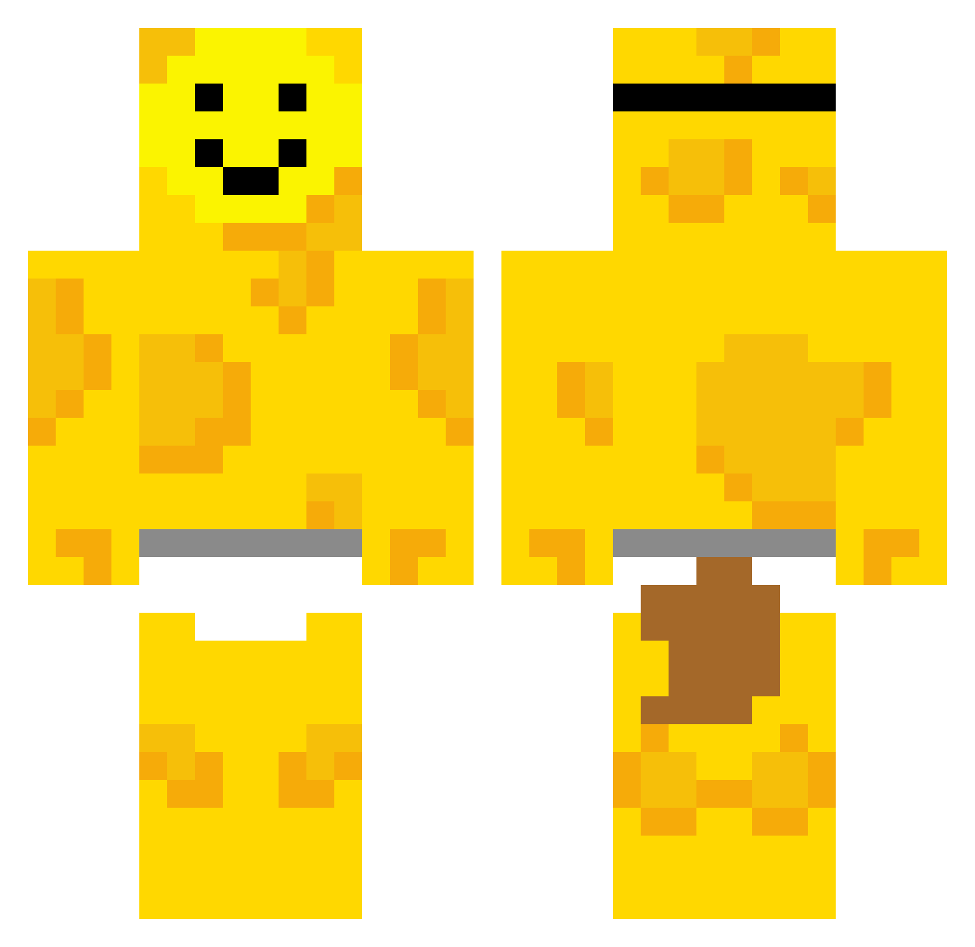 CrazyFl0ridaMan Minecraft skin, front and back view
