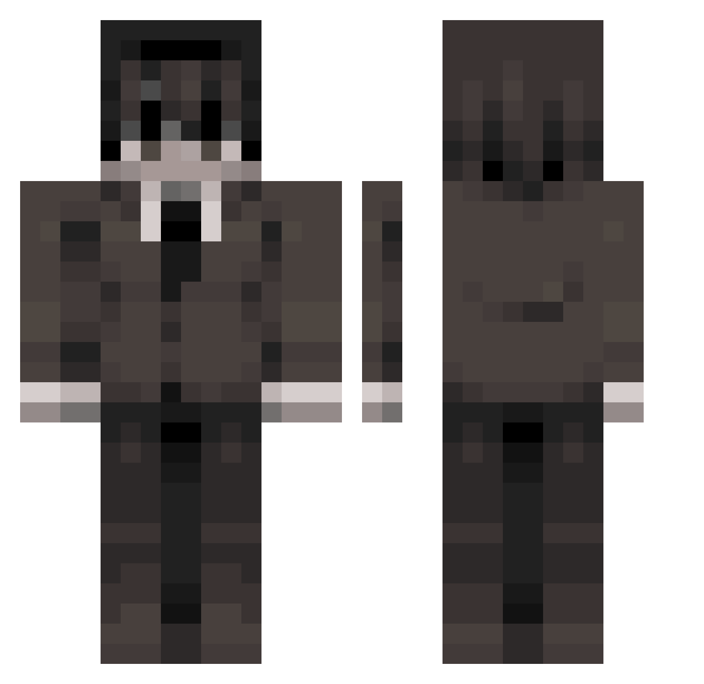 xXxFrankxXx Minecraft skin, front and back view