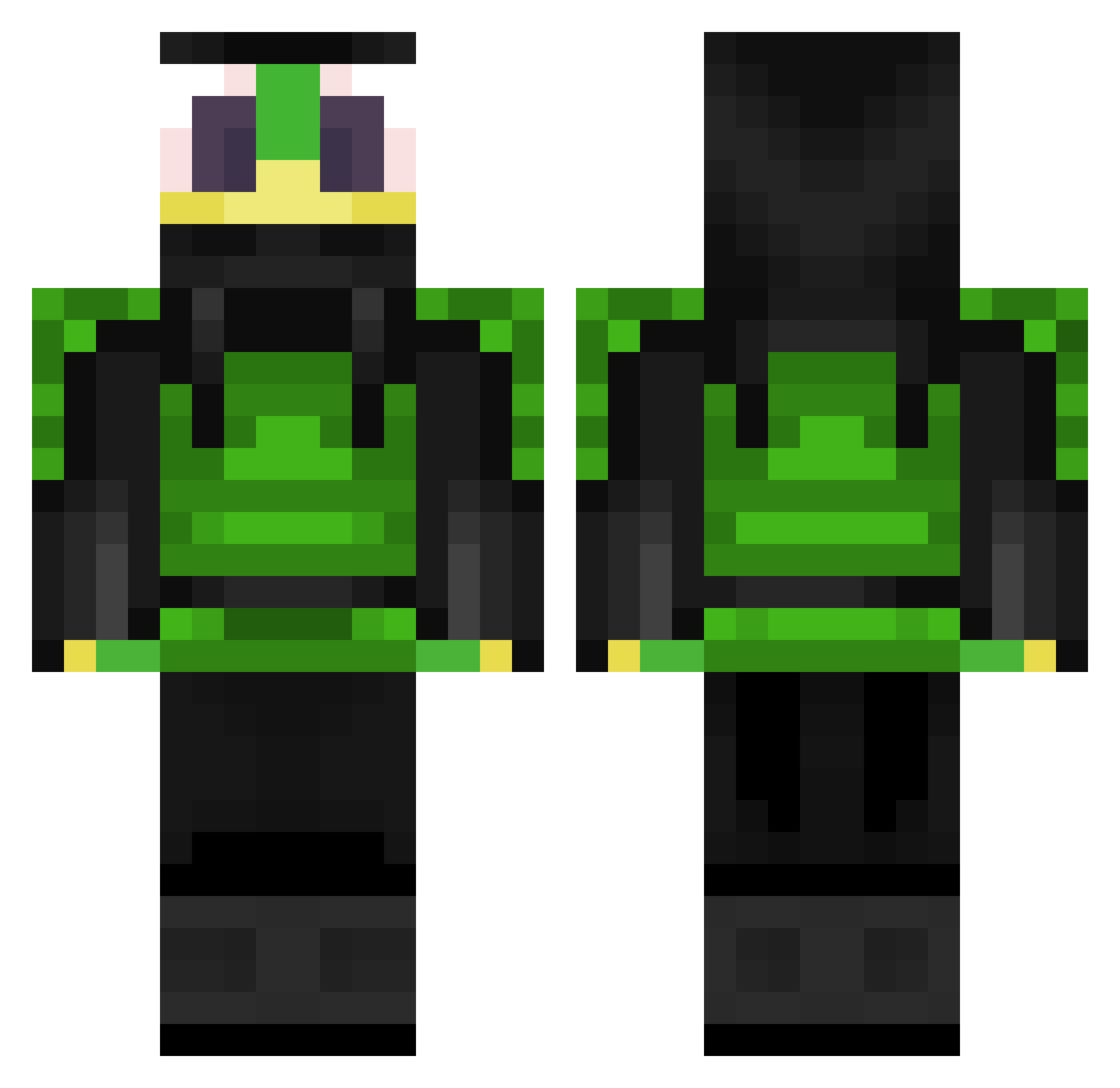 Taby69 Minecraft skin, front and back view