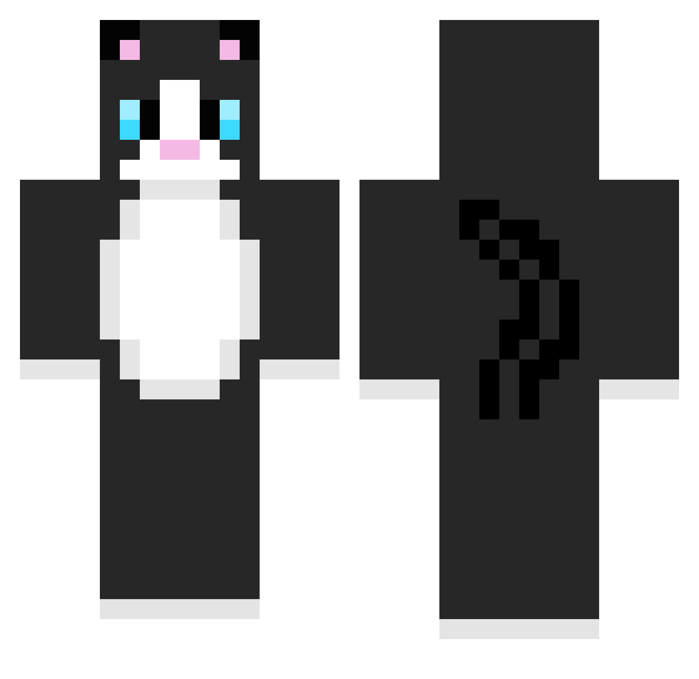 Charlene Minecraft skin, front and back view