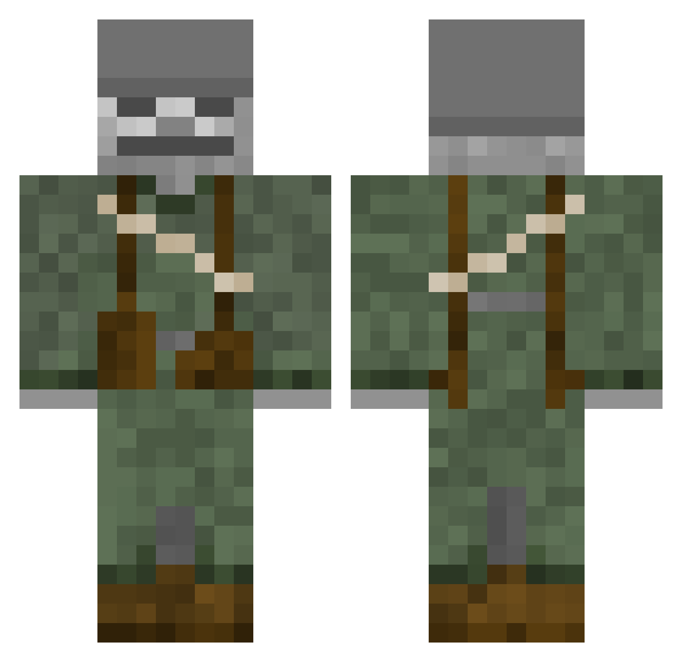 weirdotheIII Minecraft skin, front and back view