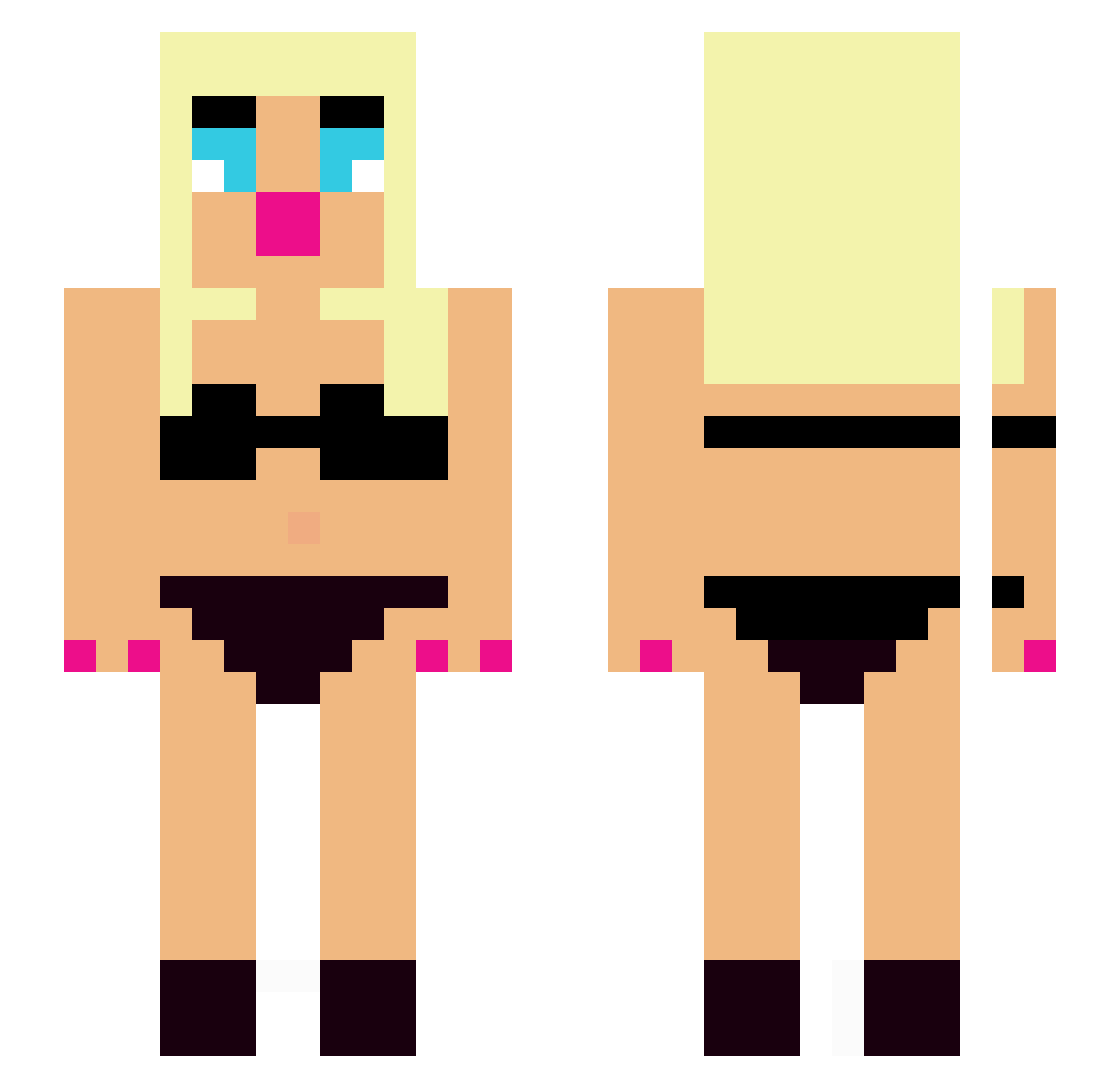 xXFunnyGarbageXx Minecraft skin, front and back view