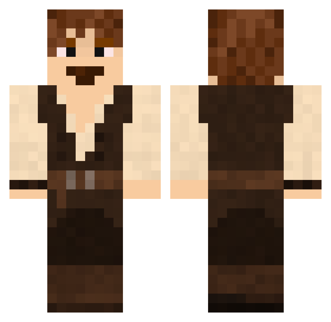 Poverty_Genius Minecraft skin, front and back view
