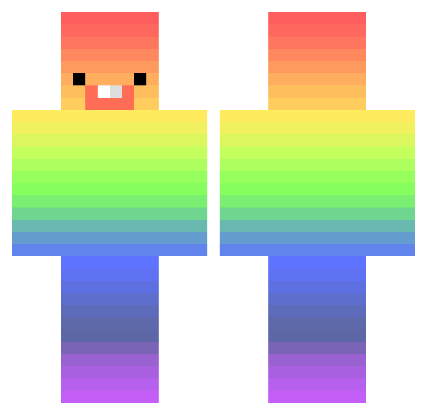 MICHINNOM08 Minecraft skin, front and back view