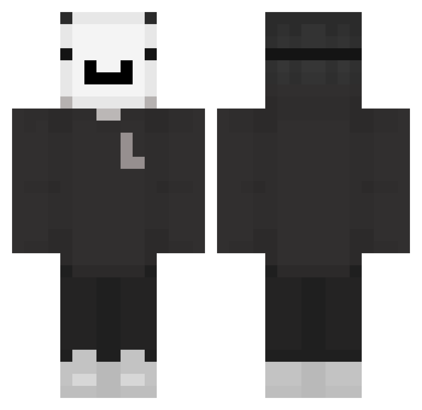 fearlesseal Minecraft skin, front and back view