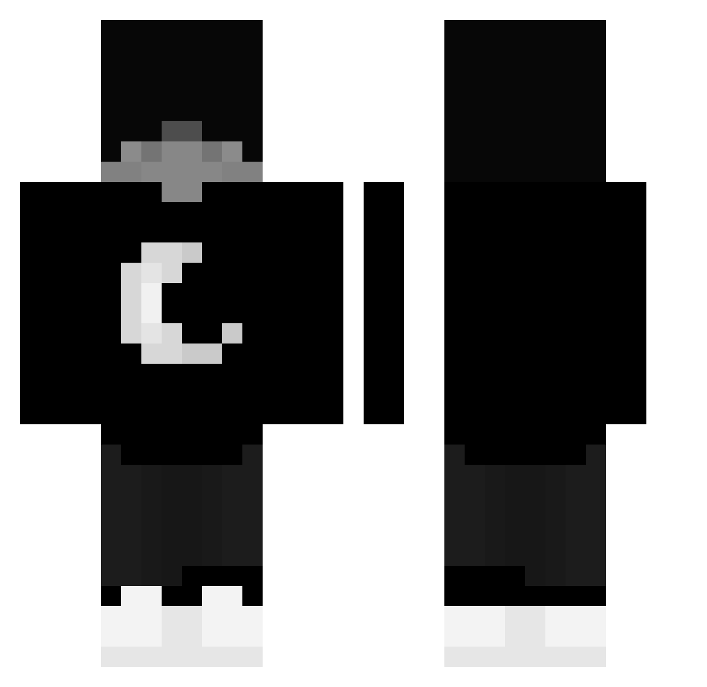xGamereq Minecraft skin, front and back view
