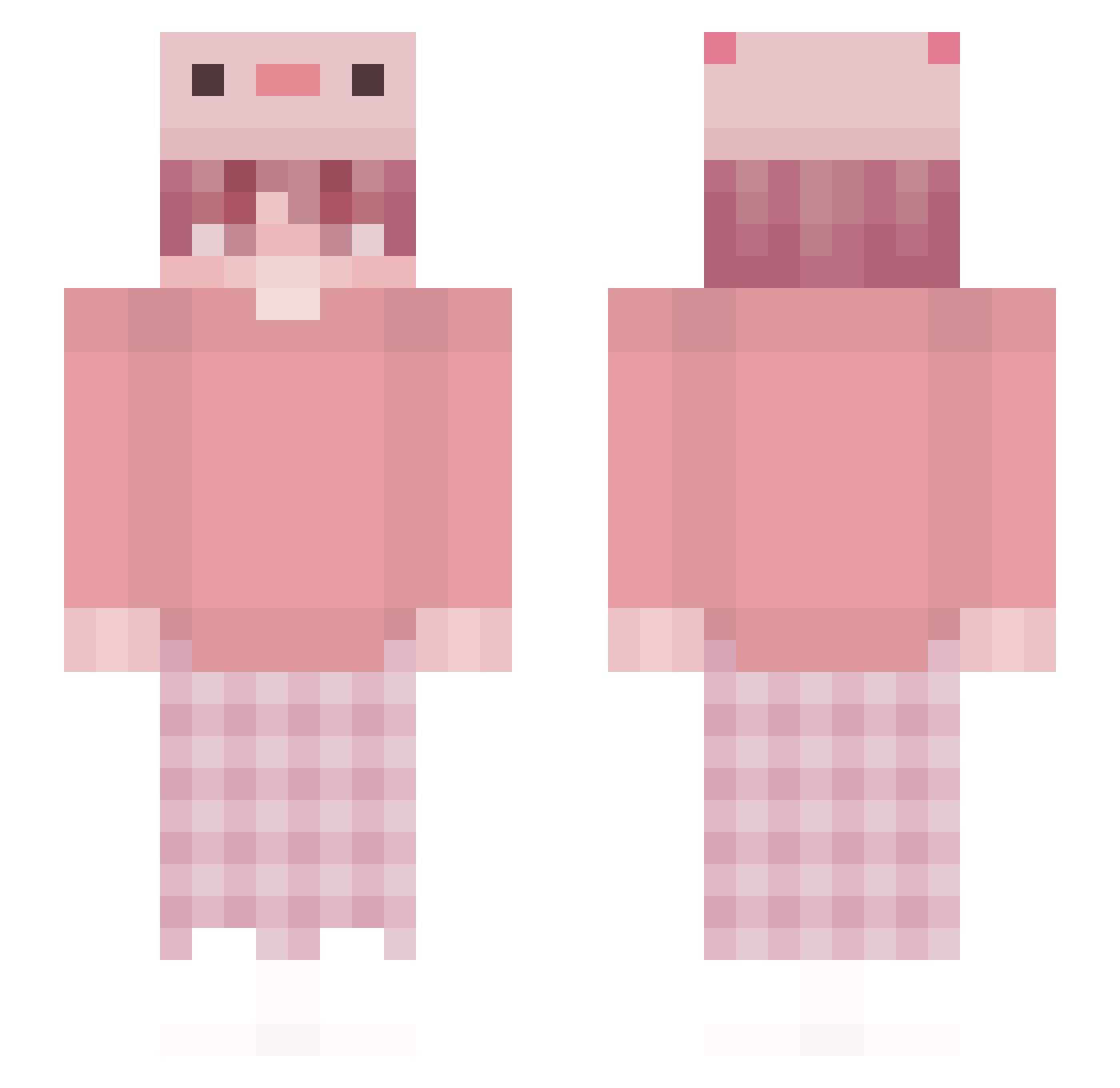 xBardella Minecraft skin, front and back view