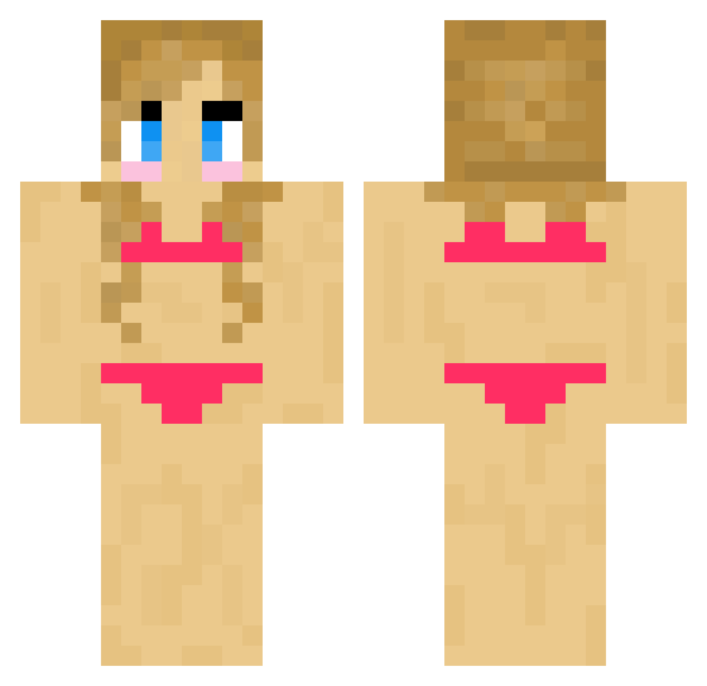 EarlessHealer Minecraft skin, front and back view