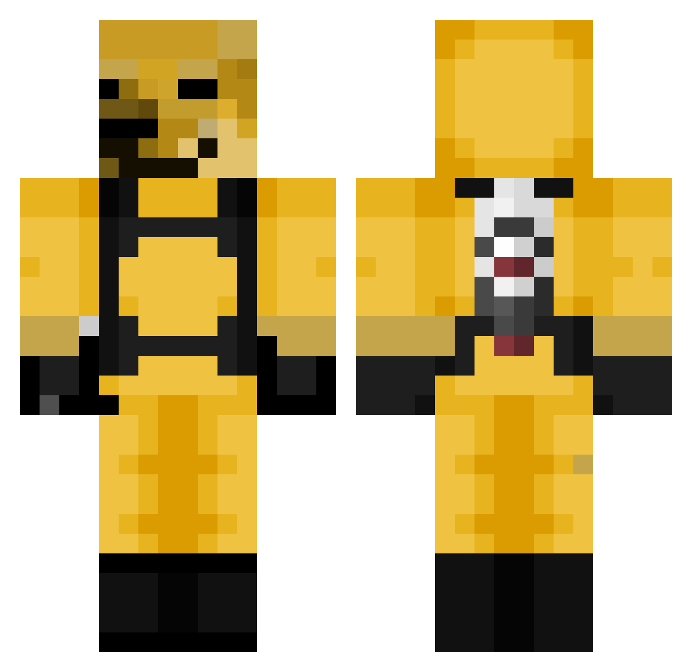 BigManCheems Minecraft skin, front and back view