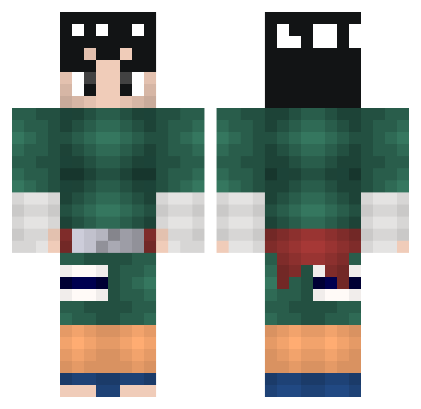 WifisSacred Minecraft skin, front and back view