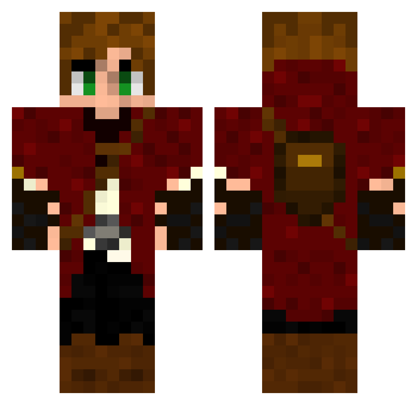 Murilim Minecraft skin, front and back view