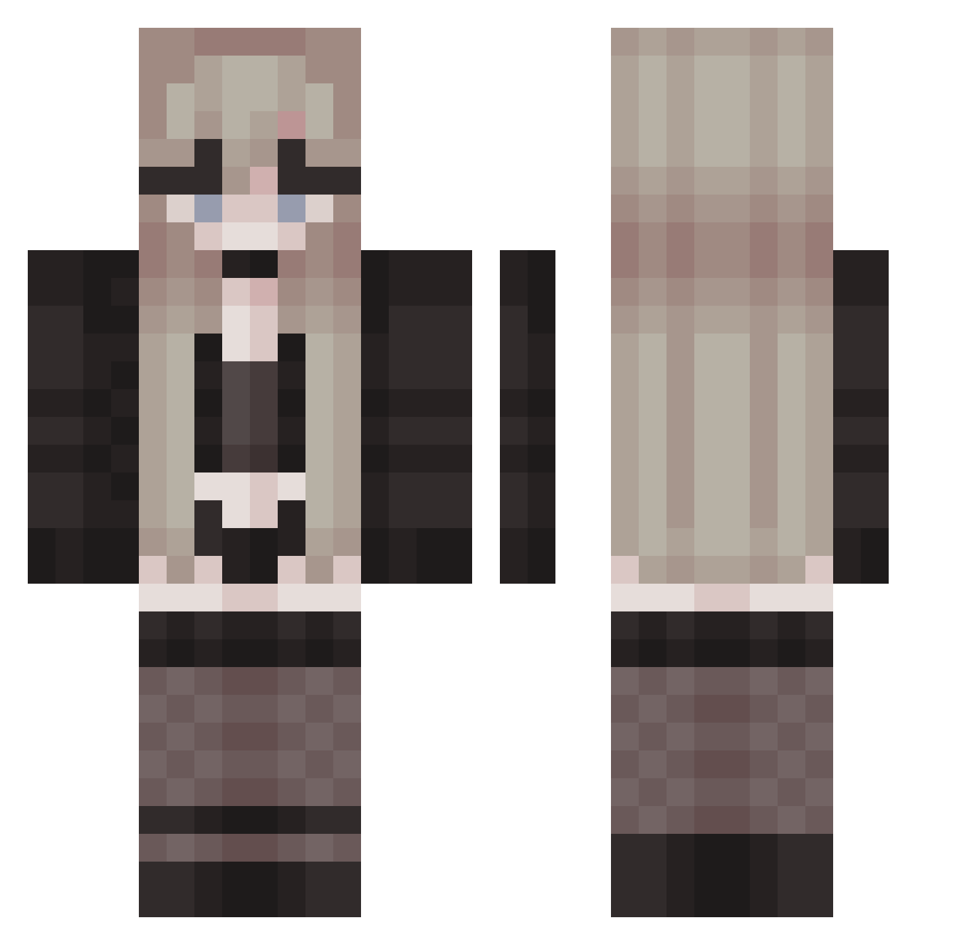 1_RileyYT Minecraft skin, front and back view