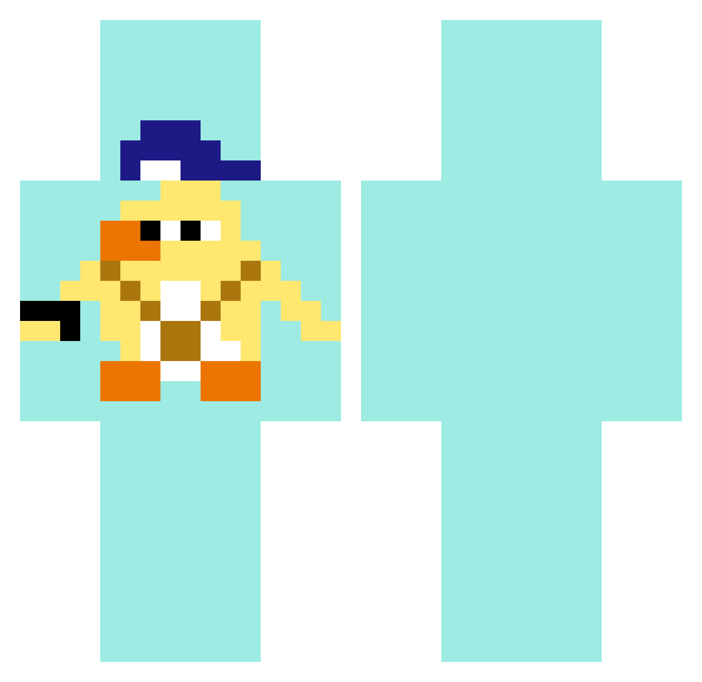 richardham Minecraft skin, front and back view
