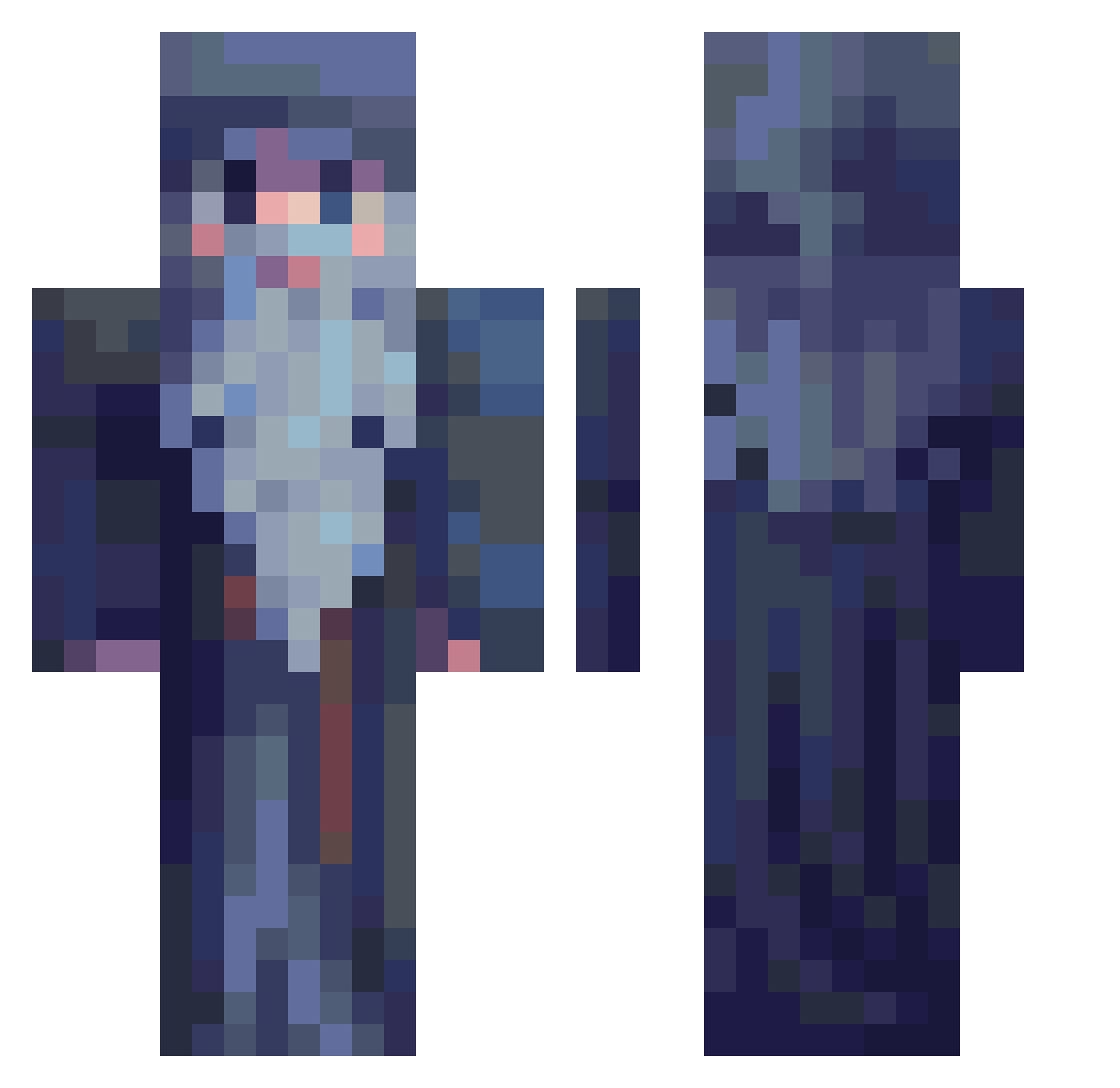 SuplexedByGod Minecraft skin, front and back view