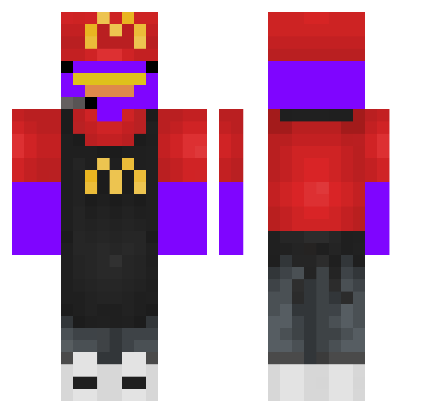 G0ldDrag0n1293 Minecraft skin, front and back view