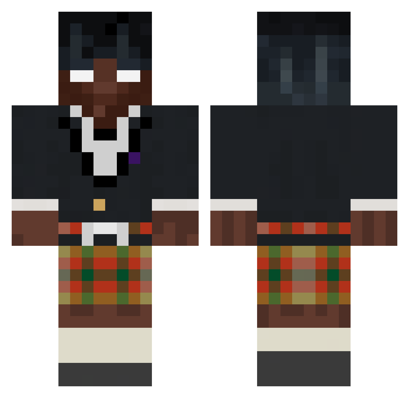 StyleByA Minecraft skin, front and back view