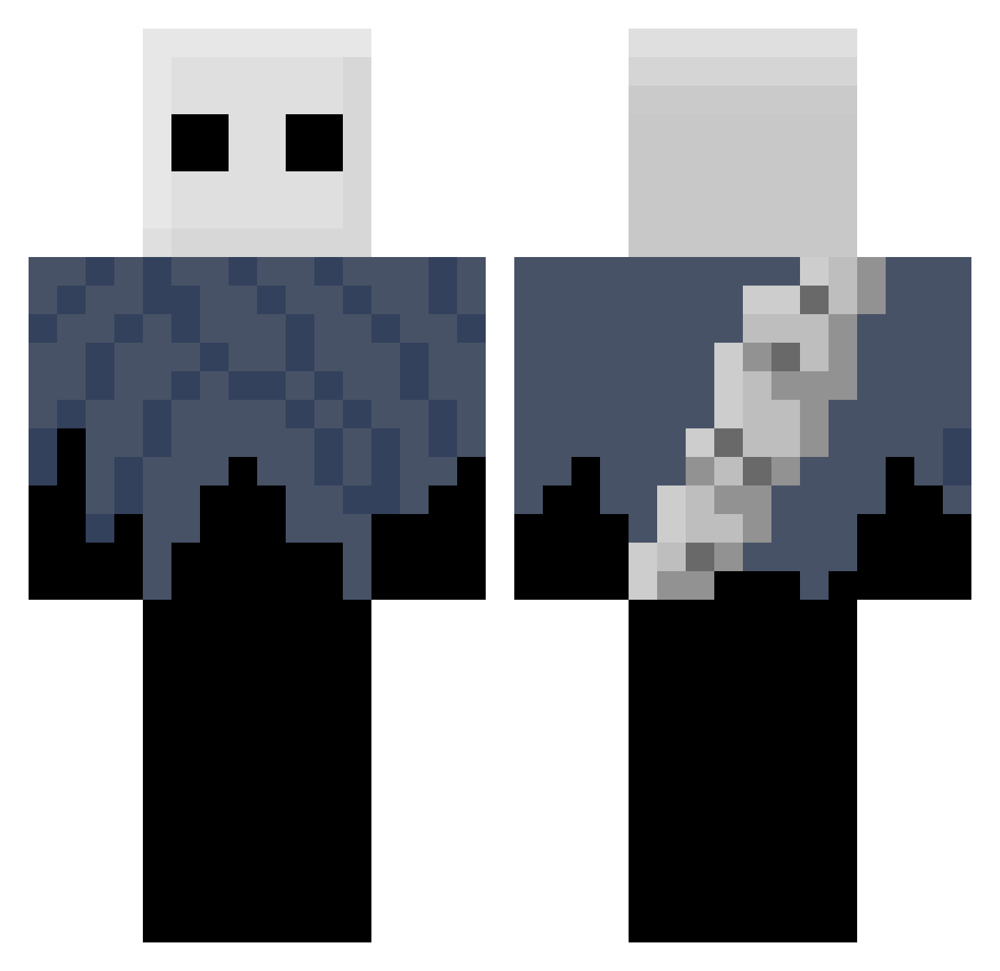 Jack19000 Minecraft skin, front and back view
