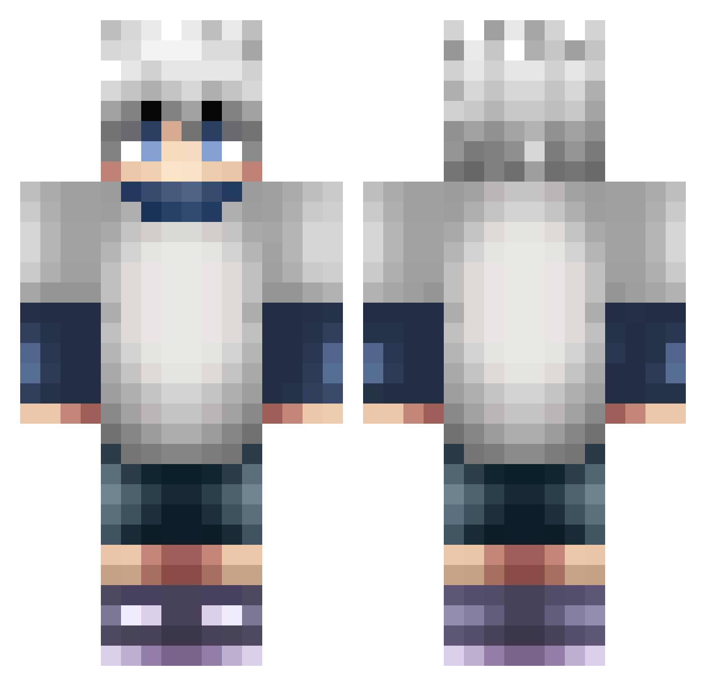XEmiralpX Minecraft skin, front and back view