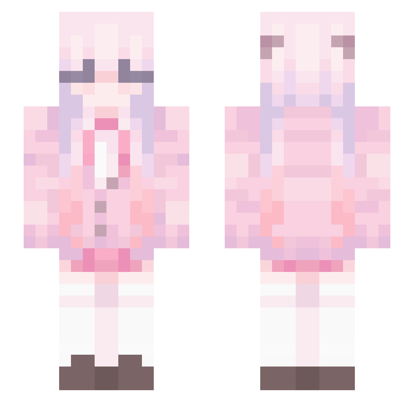 PosAlt47 Minecraft skin, front and back view