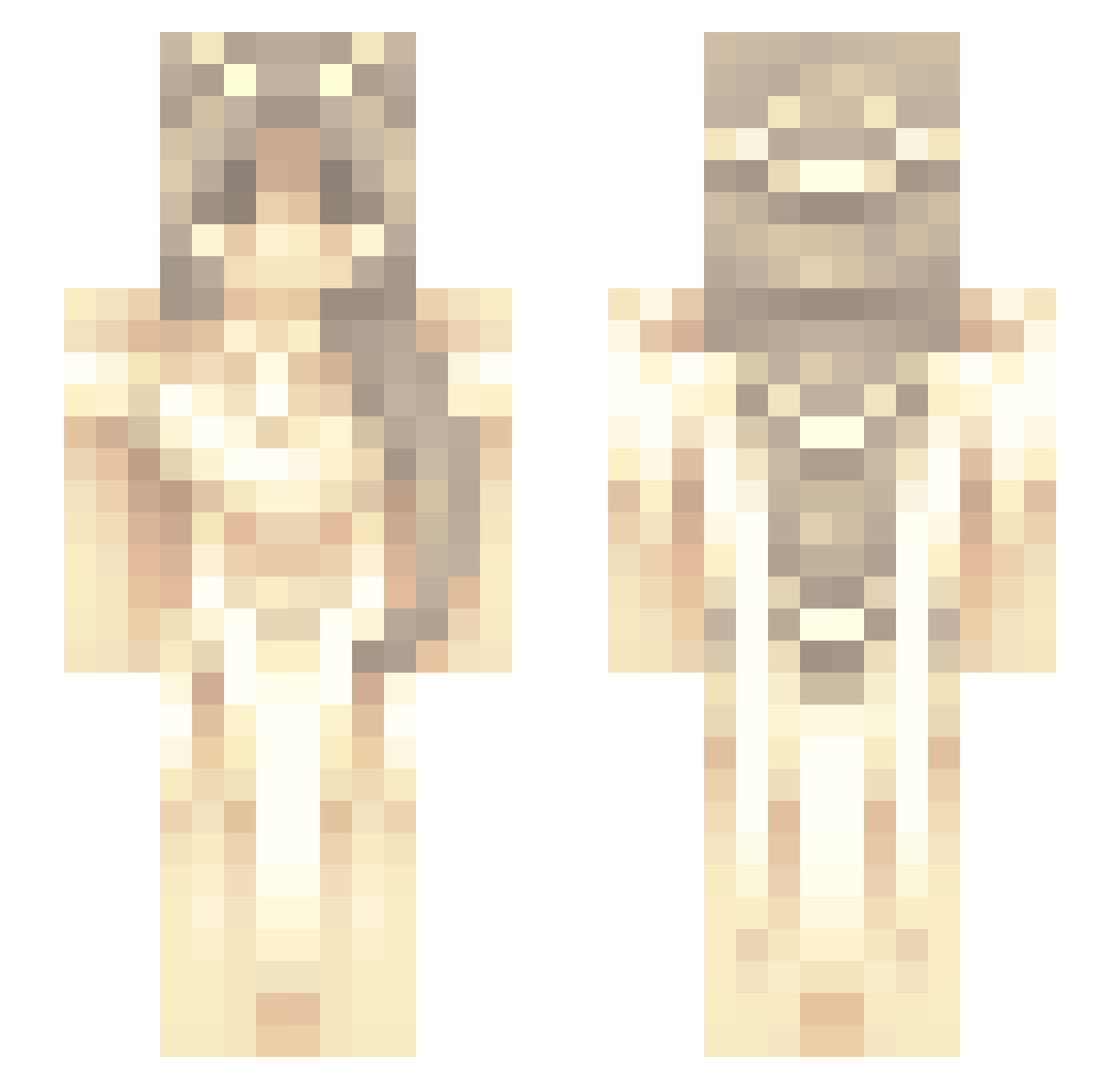 SweetPotatoLover Minecraft skin, front and back view