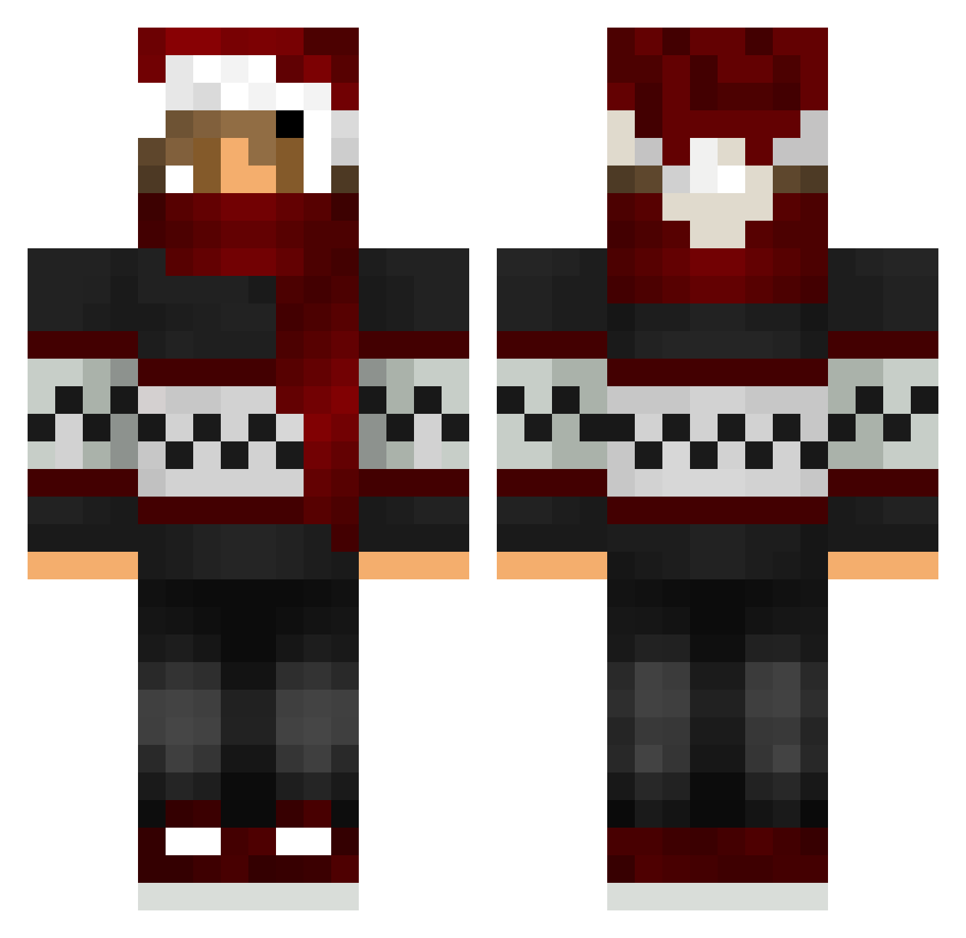 frater06 Minecraft skin, front and back view