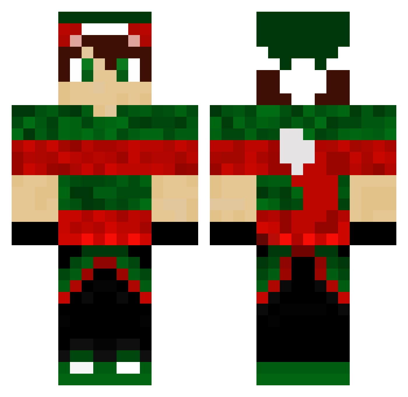 Dorami_YEET Minecraft skin, front and back view