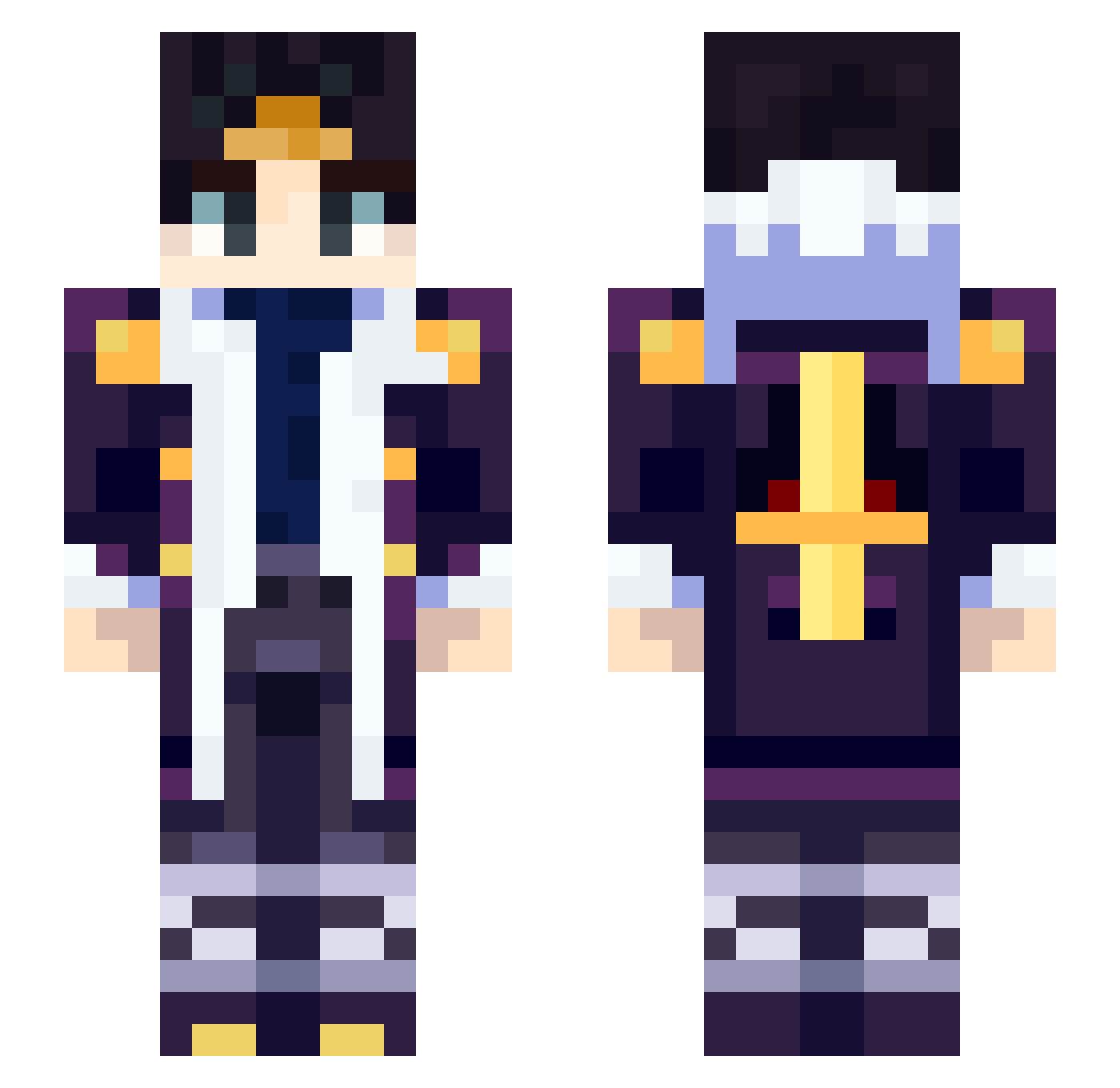 xLaunkeRx Minecraft skin, front and back view