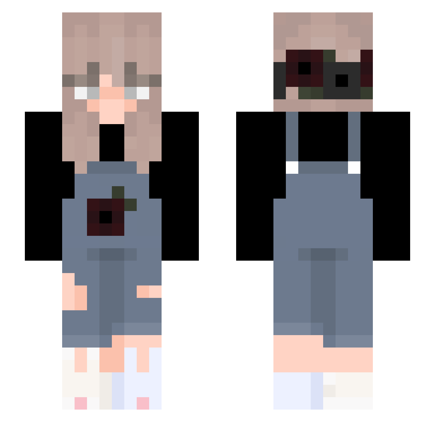 xAniax1432 Minecraft skin, front and back view
