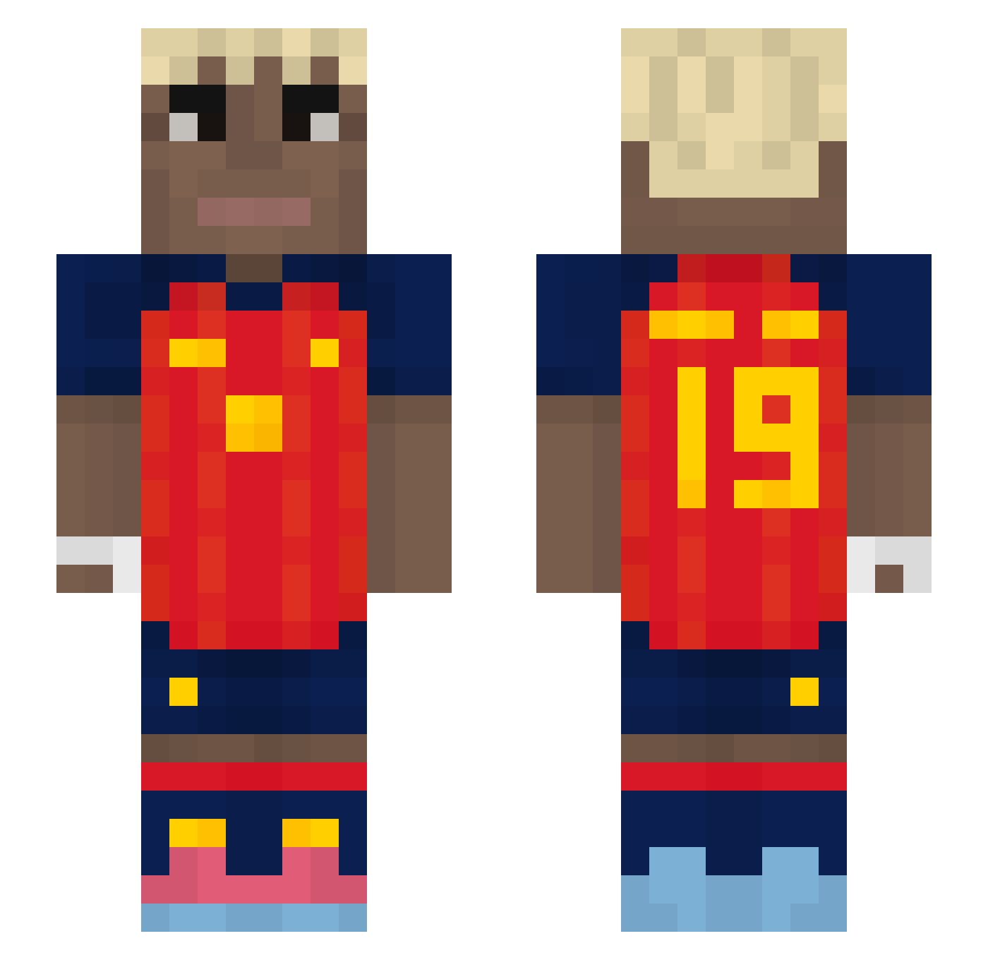 mrxsitoo Minecraft skin, front and back view